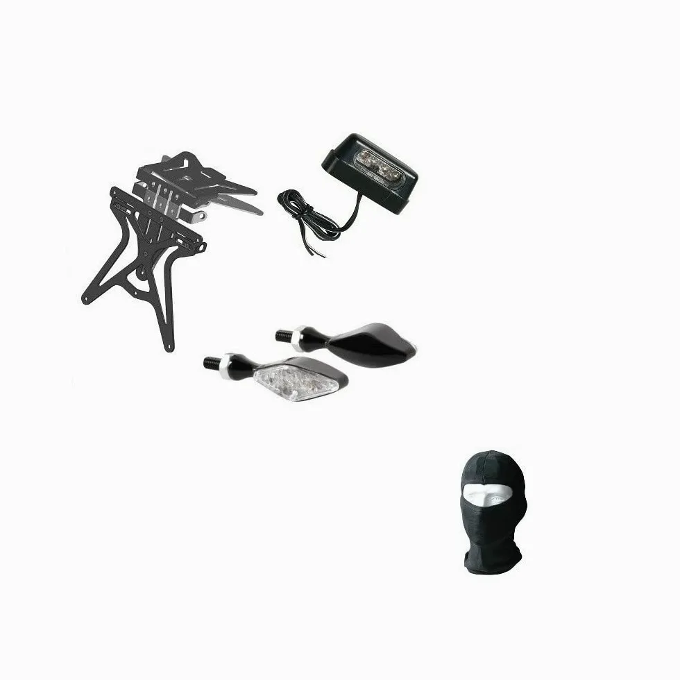 Matricula para Moto Universal Kit homologado + 2 Flechas + luz Placa lampa Moto Guzzi V7 Classic 750 2008 – 2017