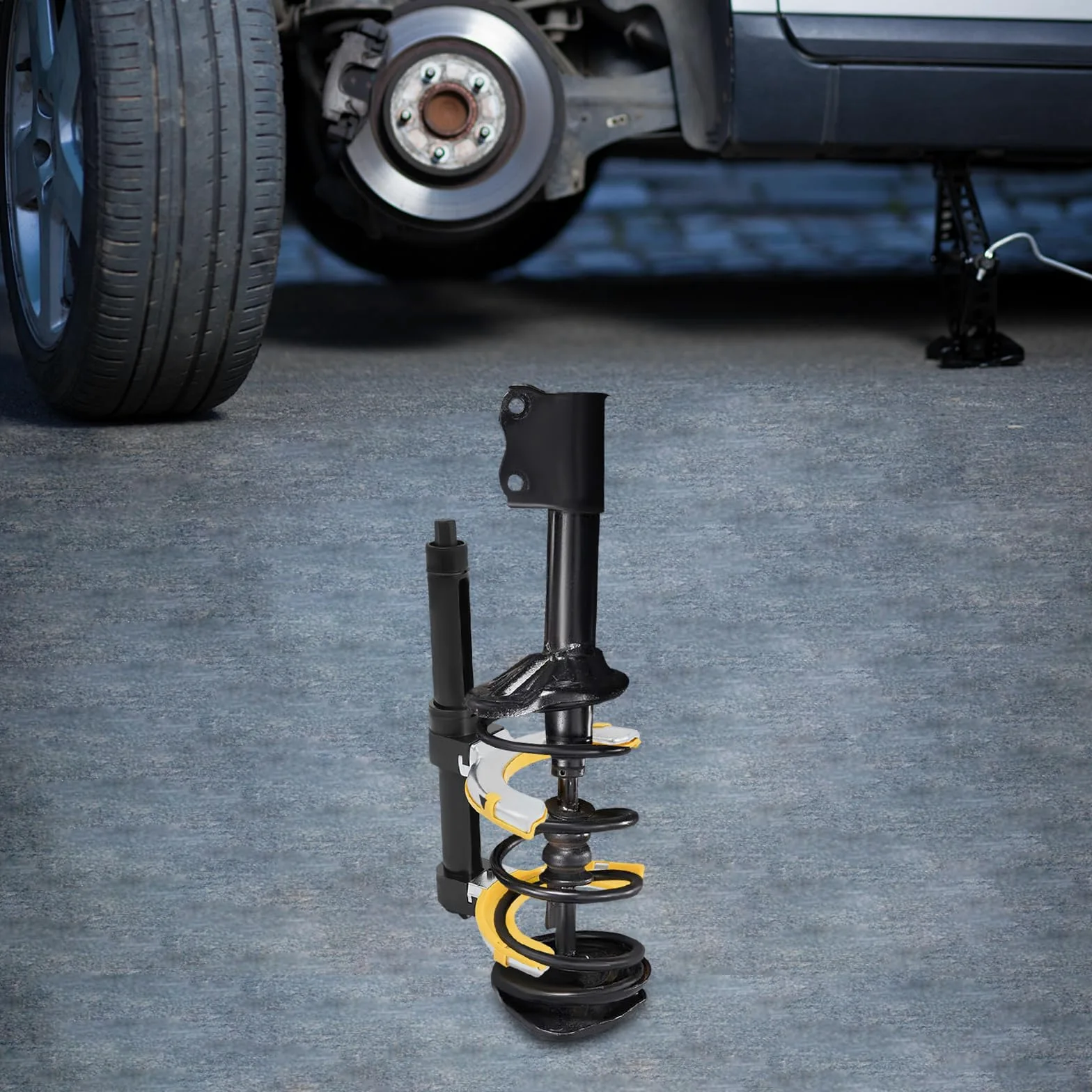 Juego de herramientas de amortiguador de muelles para coche, herramientas universales para amortiguadores de suspensión, tensor de resortes de coche, juego de herramientas especiales de
