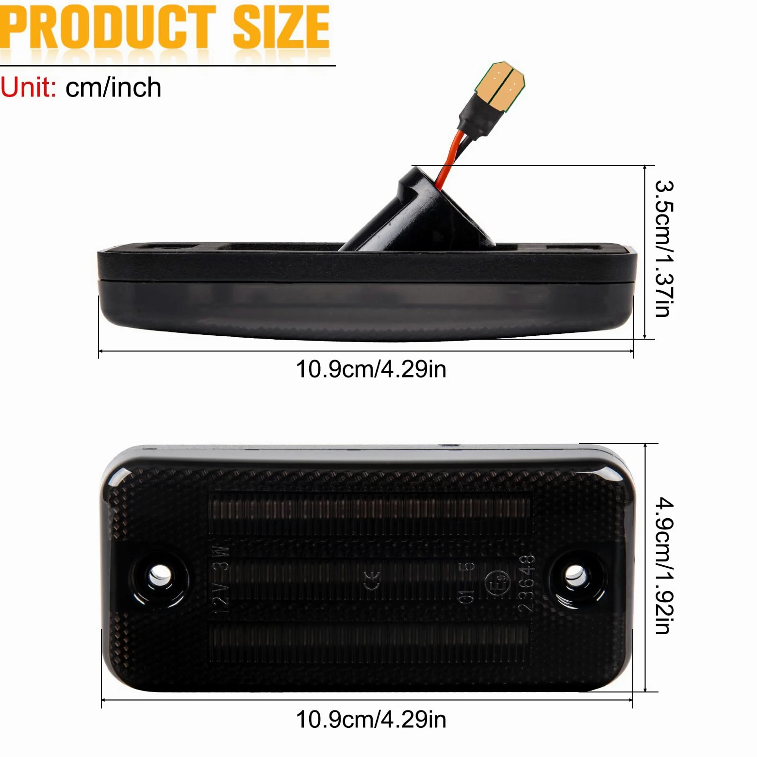 6 Piezas intermitente laterales LED para Fiat Ducato Citroen Relay Peugeot Boxer Trucks Magnum Midliner Midlum Premium 2 VOLVO FE FL II, Luce Intermitente Lateral