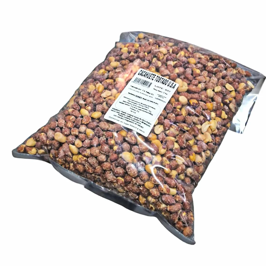 Cacahuetes Tostados con Sal 2 Kg Pelluz - Cacahuetes Pelados Tostados
