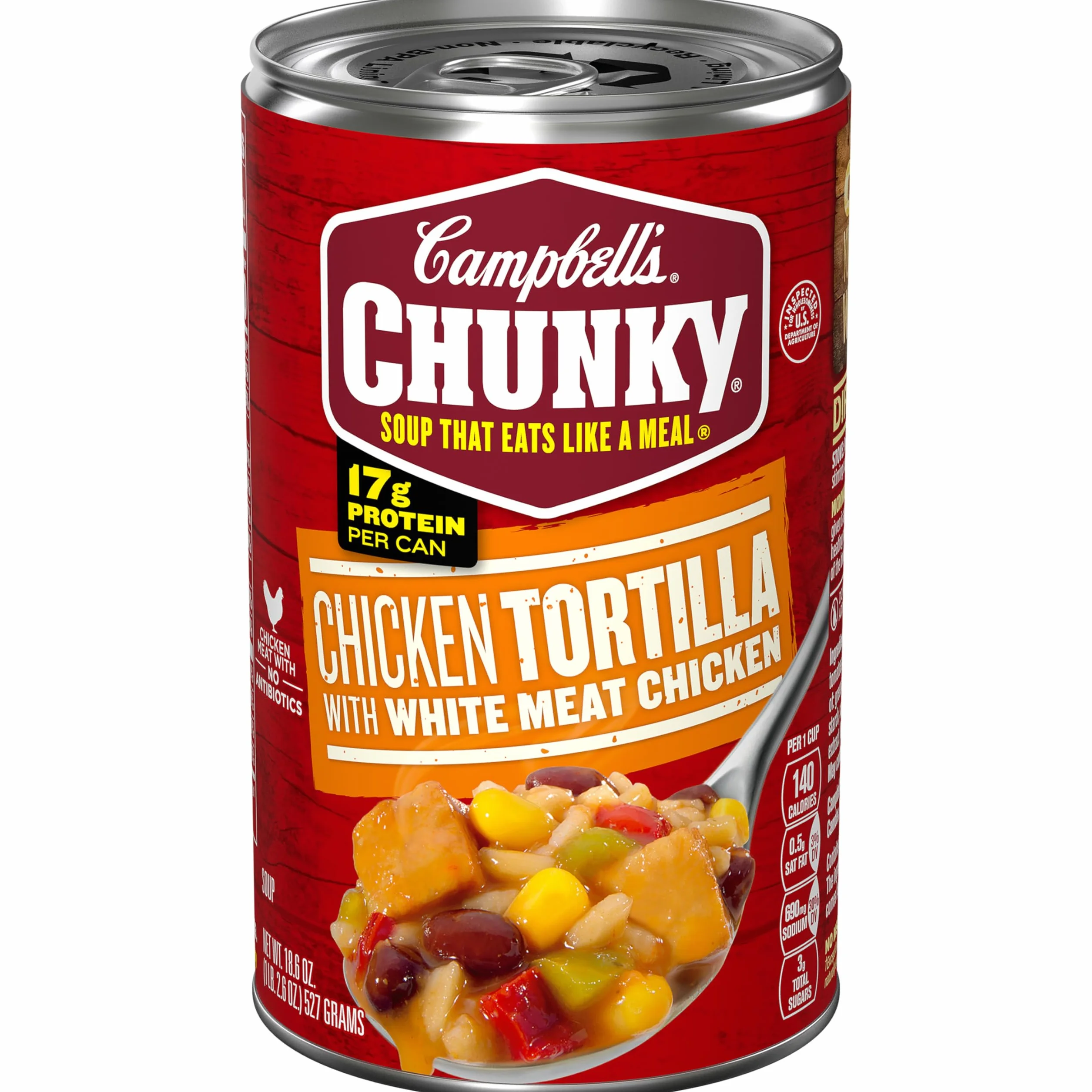 Campbell's Sopa de Tortilla de Pollo con Carne Blanca a la Parrilla, Lata 18.5 oz