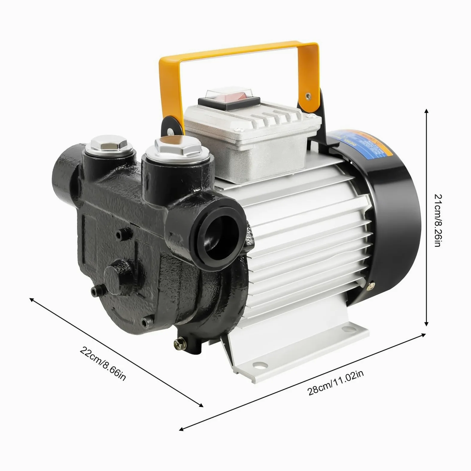 Bomba Diésel De 230 V Con Conexiones, Abrazaderas Y Filtro, Aceite Eléctrica Autocebante, Motor Sin Escobillas, Portátil Mano TráFico Intenso