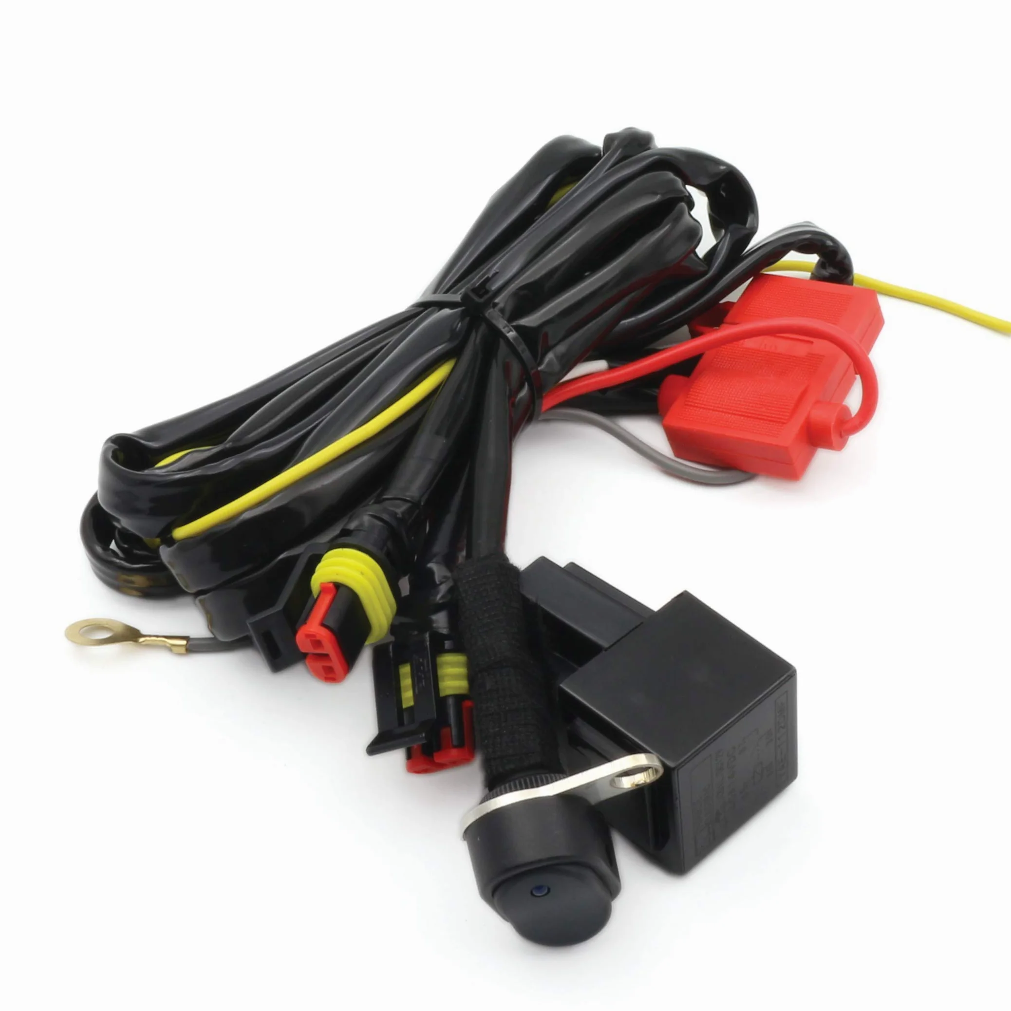 Faros antiniebla LED adicionales + arnés de cables + funda protectora para moto R1200gs,con certificado E-Mark E