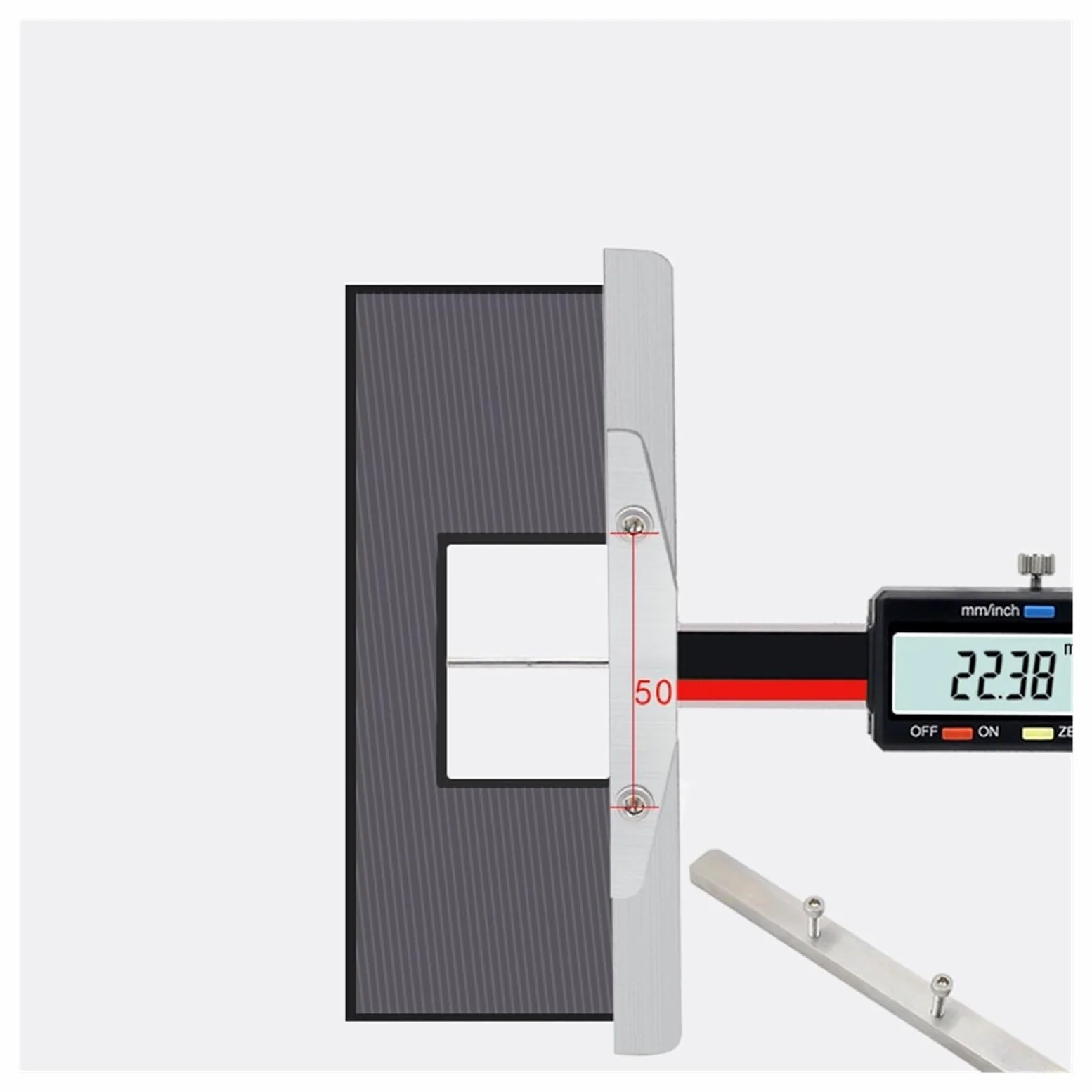 Medidor De Profundidad Digital Varilla Delgada Acero Inoxidable, Calibre Medición Agujero Pequeño Puntiagudo, Banda Rodadura Neumático MedicióN De PrecisióN(0-150mm Rod Diameter 2.0)