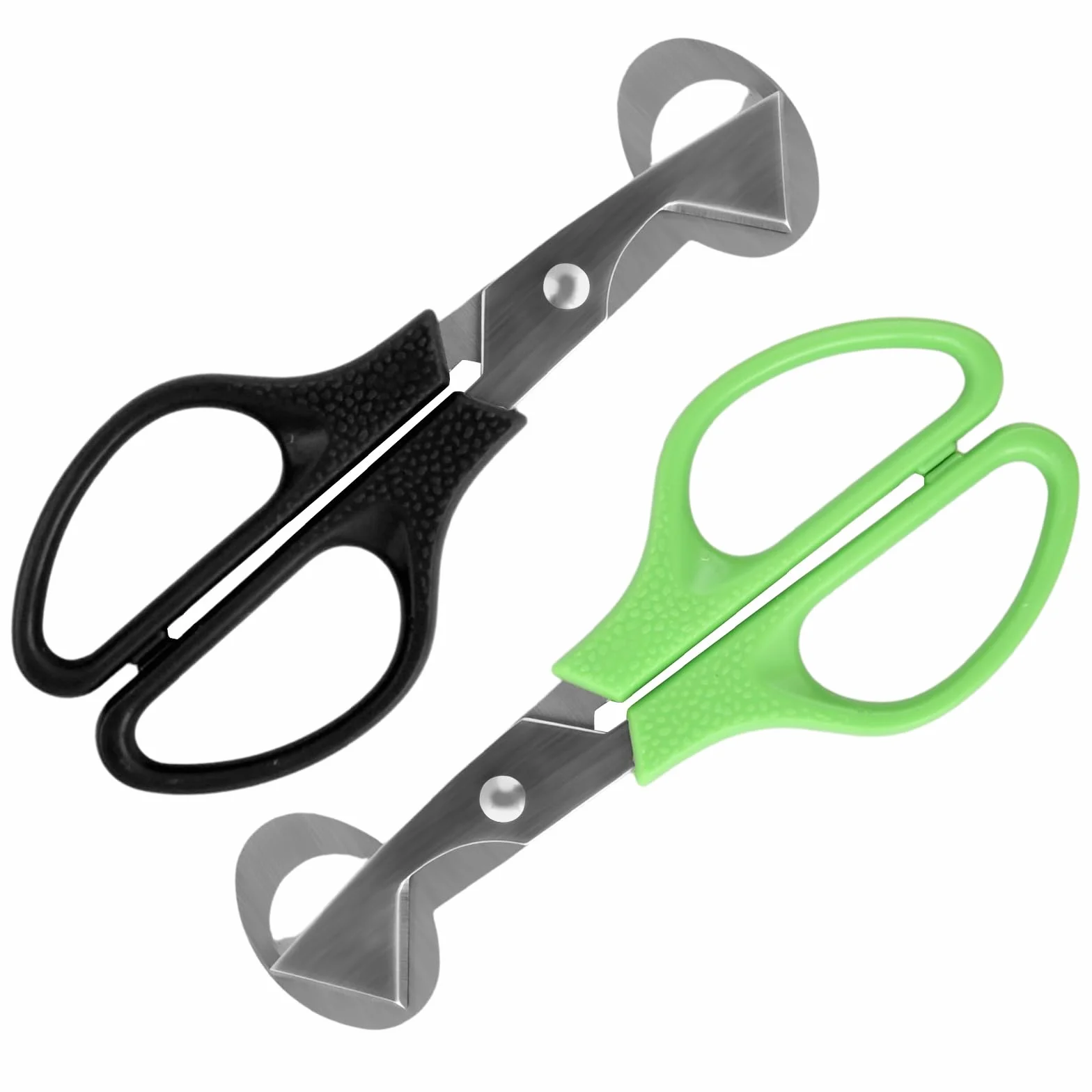 Tijeras Huevos de Codorniz de Acero Inoxidable, Cortador de Cáscara Huevo, Abridor de Huevos, Tijeras de Cocina, Negro, Verde