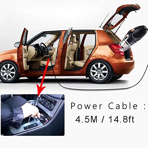 Mini aspiradora de Coche Auto 4.8KPA Aspiradora de Mano para Coche Aspiradora portátil Coche 12V