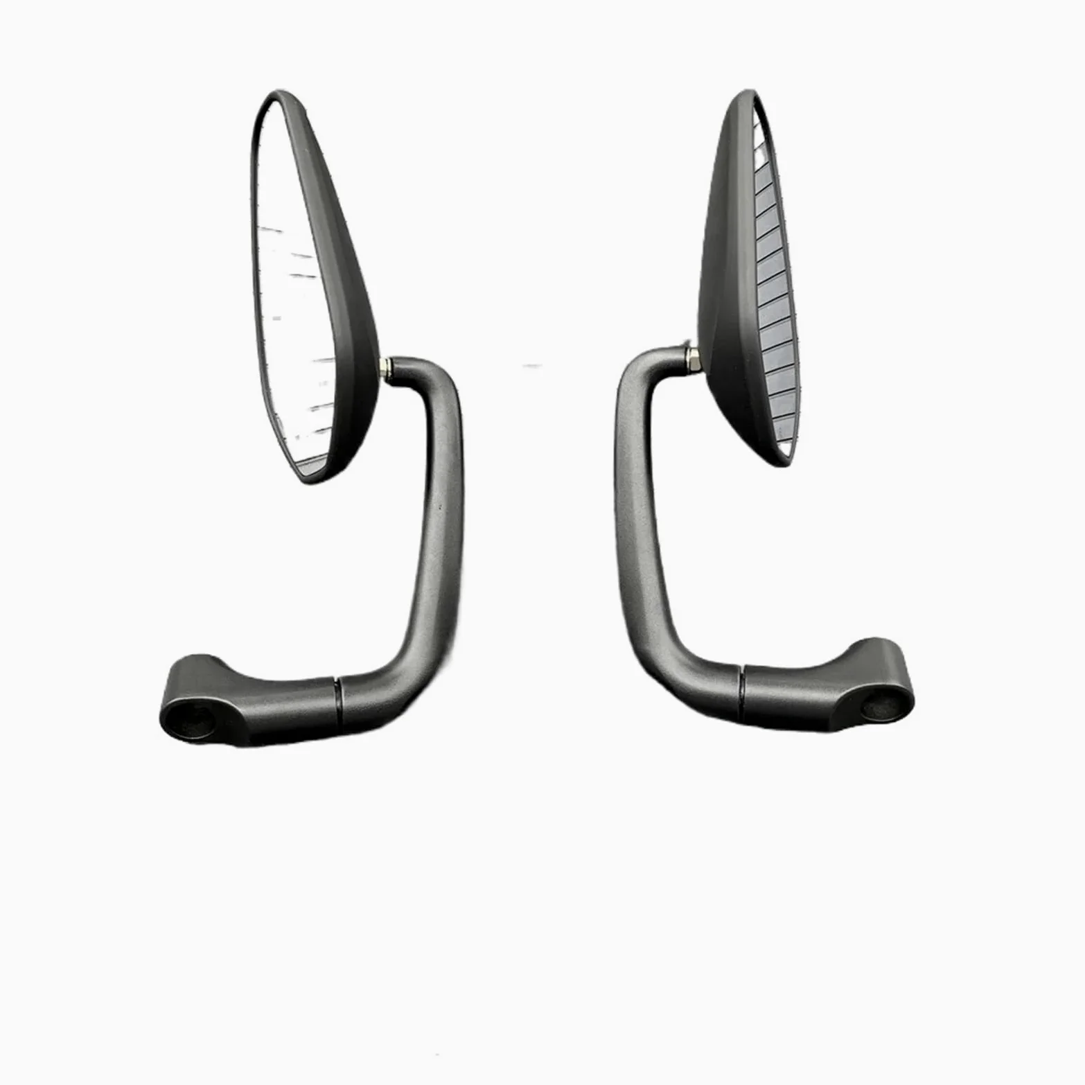 Espejos Moto Espejo Retrovisor De Manillar Ovalado Retro con Barra En L para Motocicleta para Bicicleta De Calle, Scooter, Cruiser Y Chopper Retrovisores Laterales(Black)