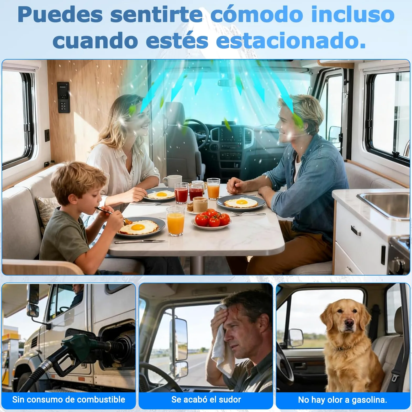 Ar condicionado 24V autocaravana Rojo