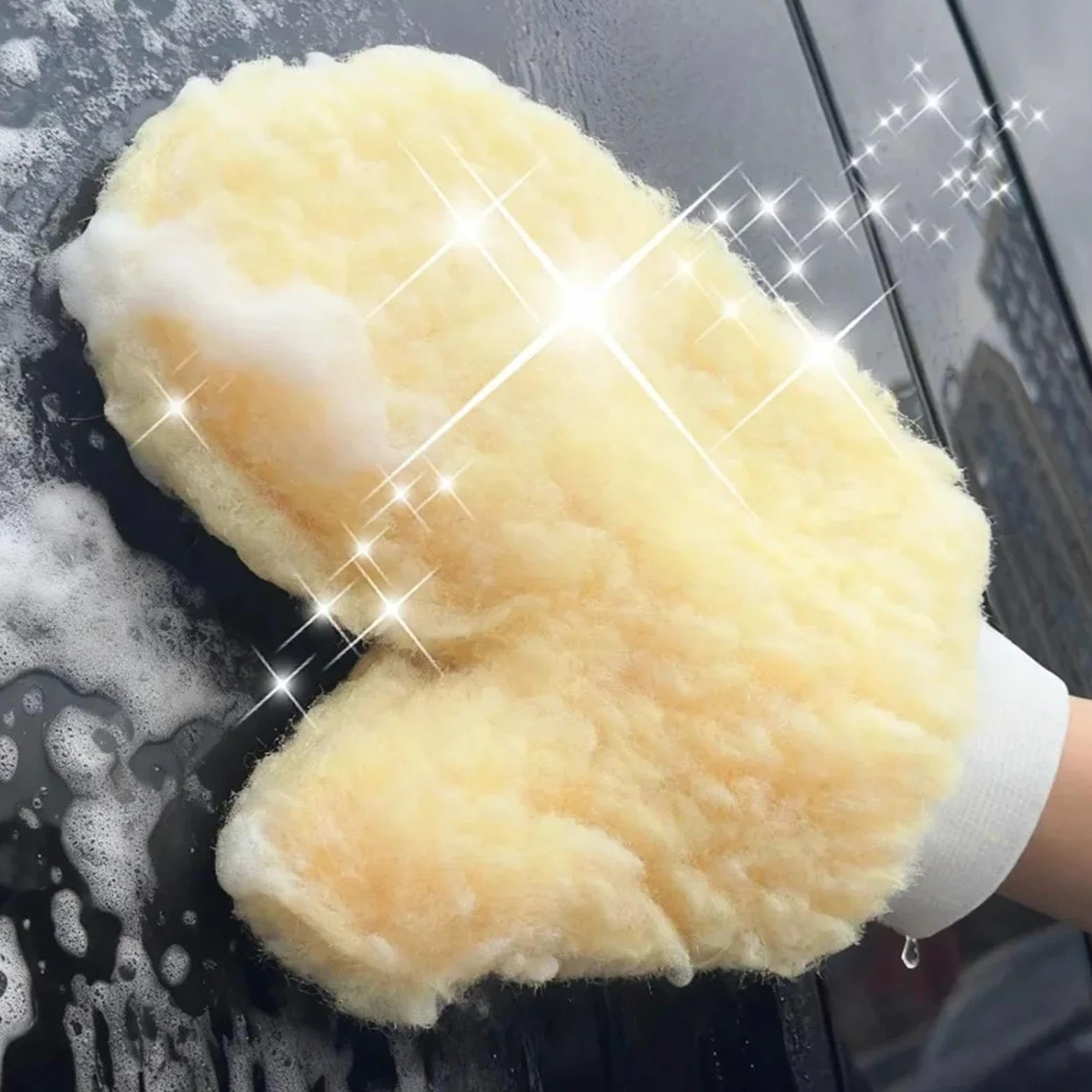 Guante Lavado Coche 5 Guantes creativos de Lana Suave con Forma Pata Oso for Lavado Coches, Limpieza Doble Cara, Herramienta y detallado
