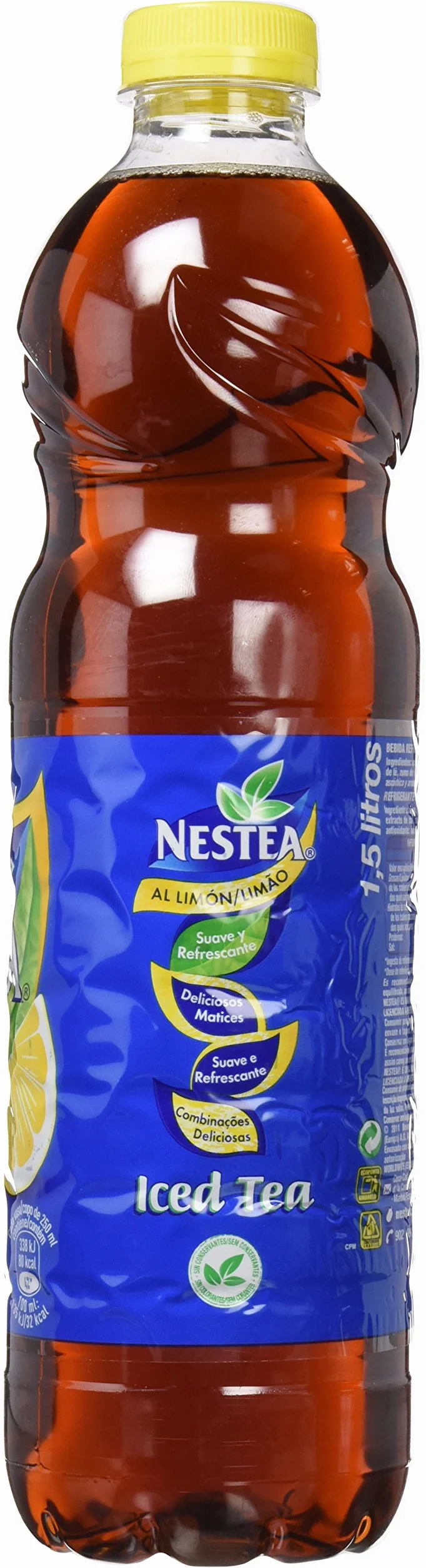 Nestea Limon Refresco de Té sin Gas 1.5 l Pack de 6 Botella de Plástico