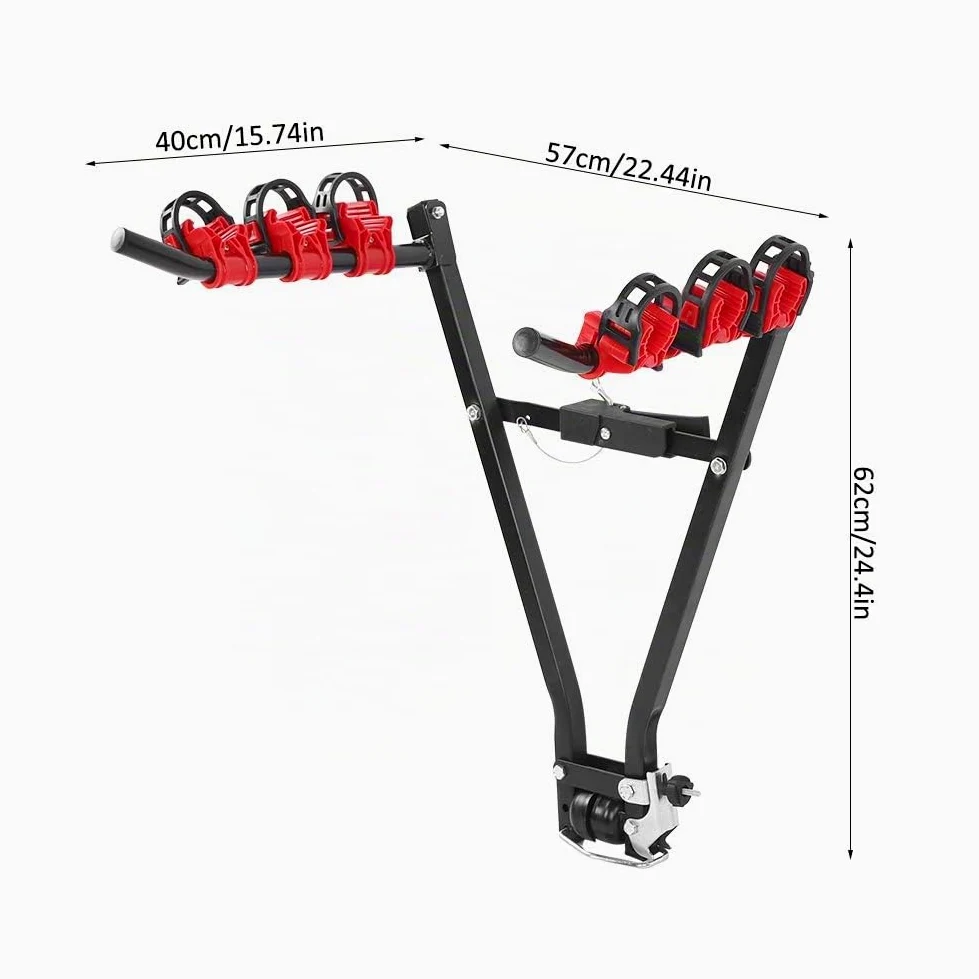 Soportes Universales para Portabicicletas, 3 Bicicletas, Soporte para Remolque, Portabicletas para Maletero de Automóvil