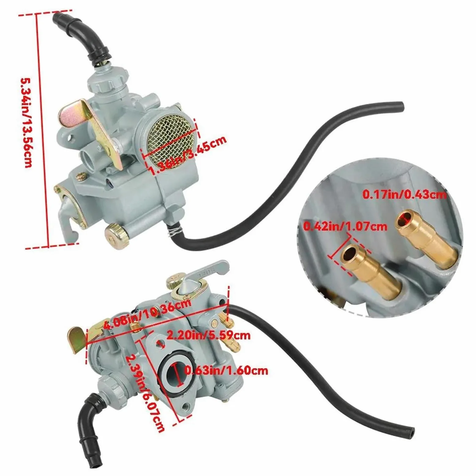 Carburador Metálico Carburador con Cable del Acelerador para CT70 para Trail 1969 1970 1971 1972 1973 1974 1975 1976 1977 para K0 para K1 para K2 para K3 Carburador Carburadores para Moto