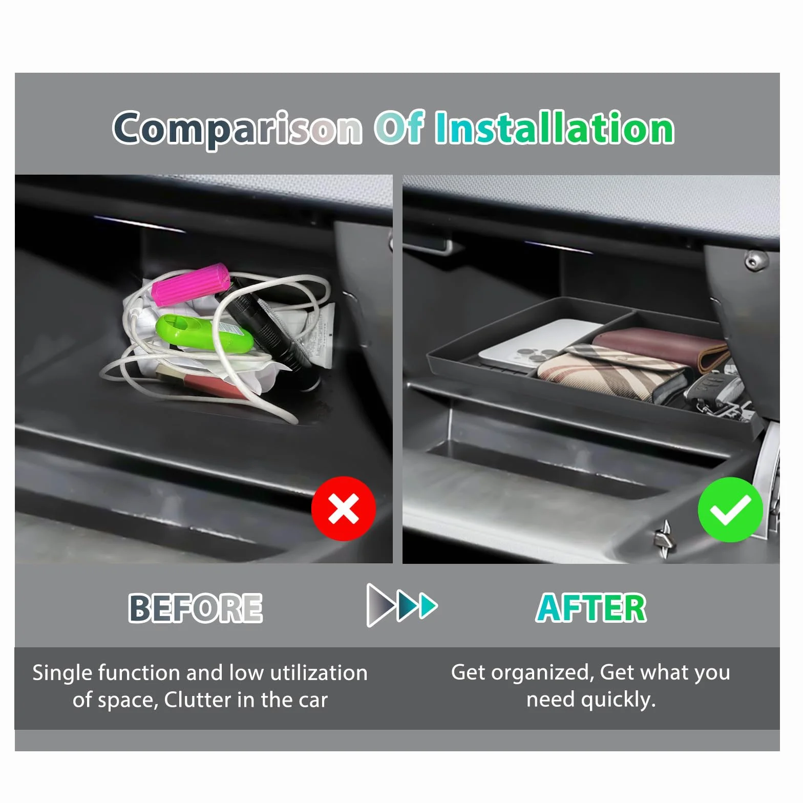 GAFAT Compatible con Hyundai Ioniq 5 N-line 2021-2025 2026 Organizador de Consola Central para Guantera, Facelift Ioniq 5 2024 Accesorios Caja de Almacenamiento, de Goma Blanda TPE, Plegable