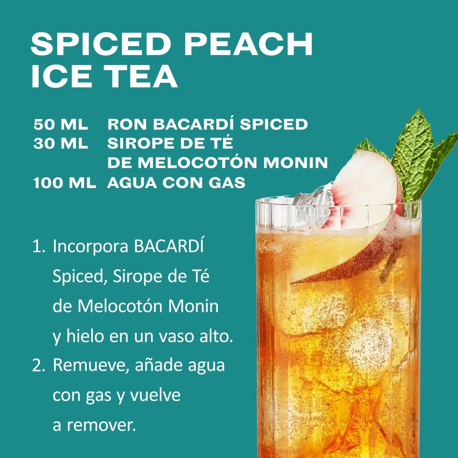 Ron BACARDÍ Spiced 35% 70 cl 700 ml licor envejecido en barrica con aromas naturales y especias
