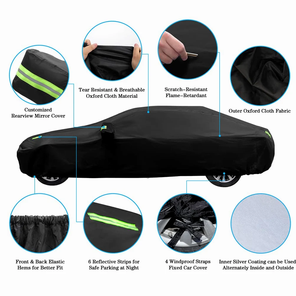 Funda para Coche Compatible con BMW Z4/Z4 M Roadster Coupé Convertible E85 E86 E89 G29 2002-2022, Impermeable Exterior Cubierta del Coche Resistente al Polvo Cubre Coche con Tira Fluorescente