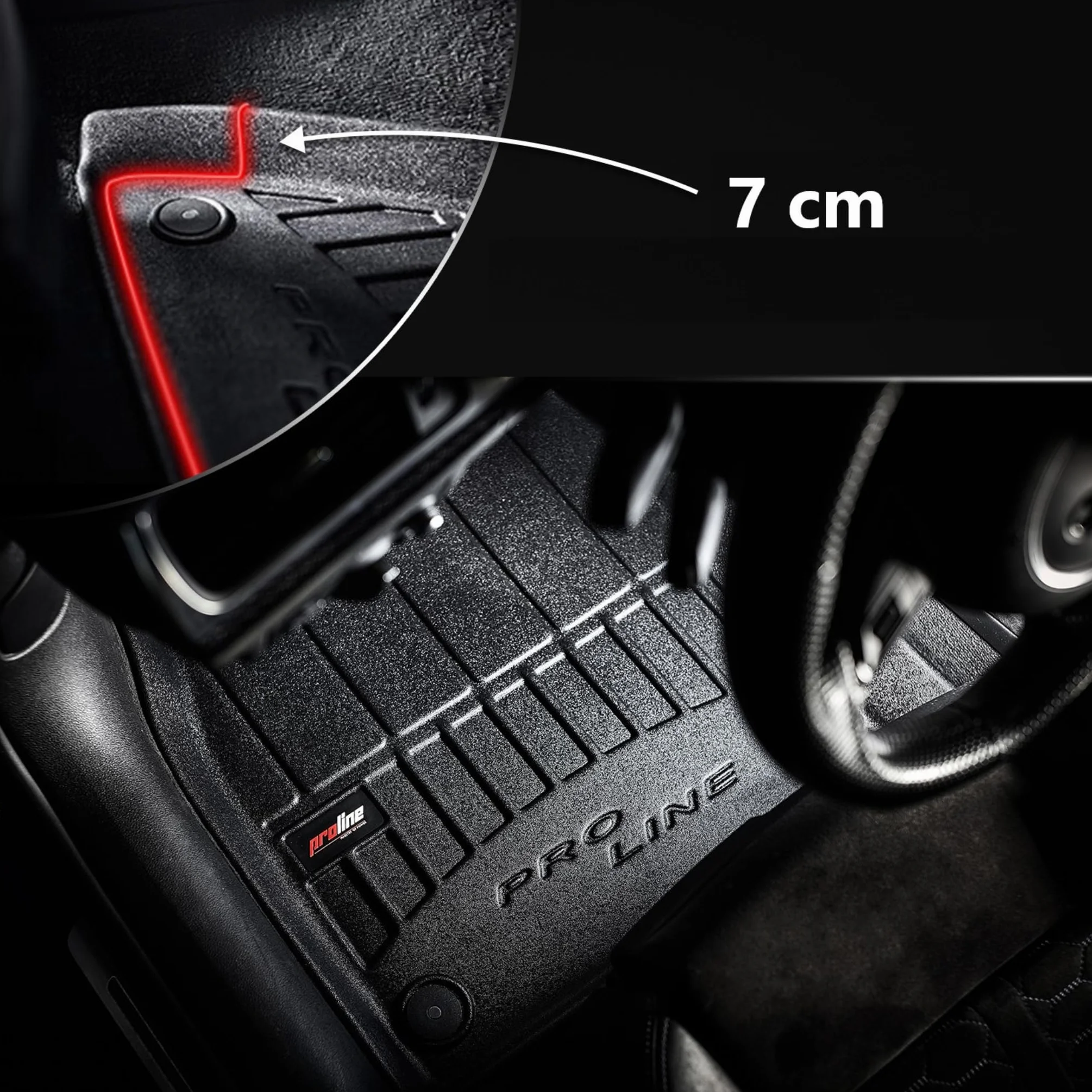 FROGUM ProLine 3D Un Juego de Alfombrillas de Goma para Coche y cubeta Maletero con Logo Alfombras para Jeep Renegade Desde 2014| Los Bordes más Altos