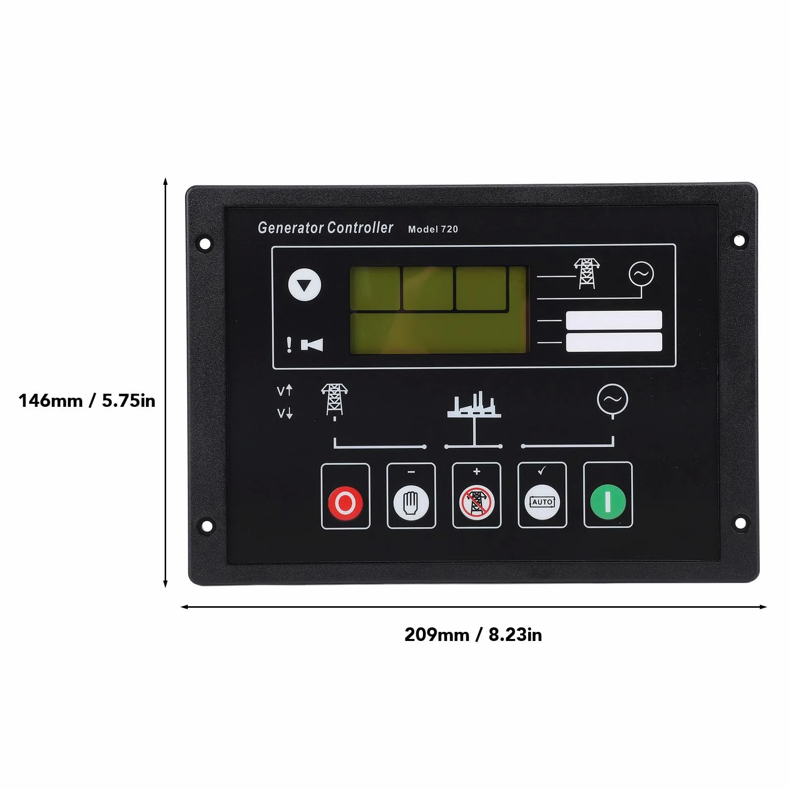Panel de control de arranque automático del generador Módulo controlador electrónico avanzado del generador Arranque de la unidad de respaldo automático controlado por