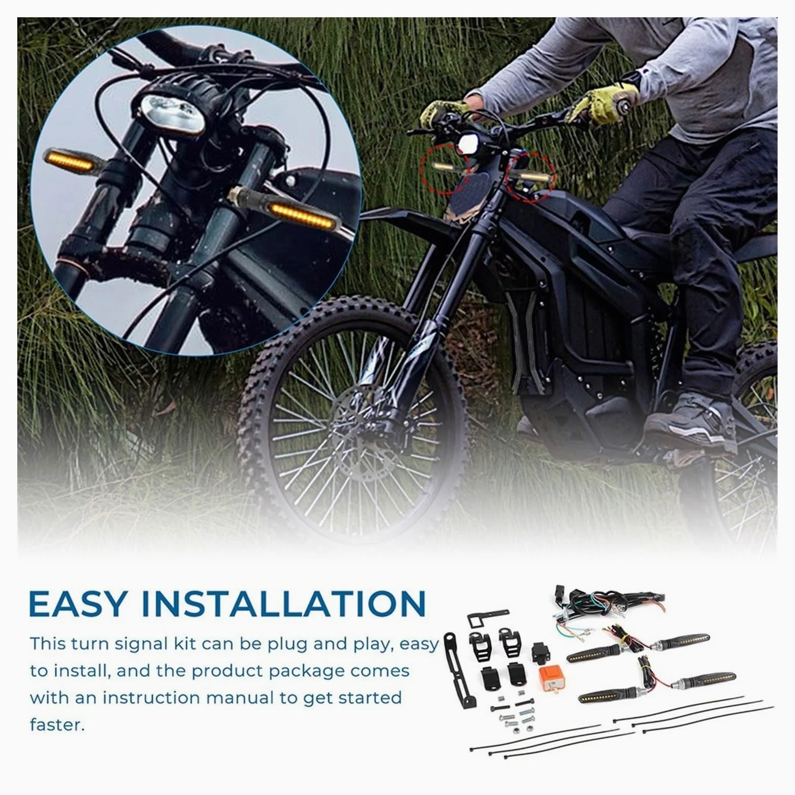 Kit De Luces De Giro LED para Talaria Sting MX4 R, Delanteras Y Traseras, Homologadas para Circular En La Calle, Accesorios para Motocicleta Luces indicadoras Motocicleta
