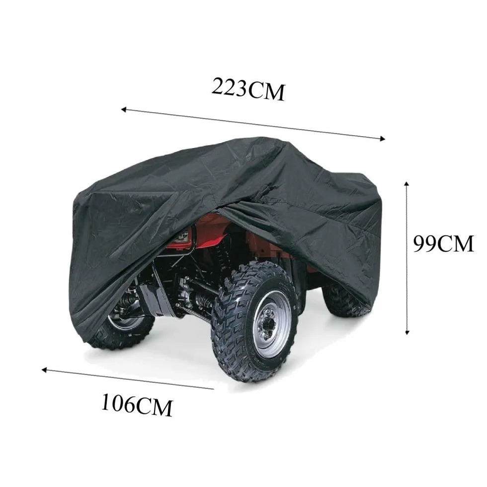 ATV Quad Cover a Prueba de Agua, Delixike Cubierta de Bicicleta eléctrica de Alta Resistencia, Cubierta de ATV para Exteriores para Todas Las Motocicletas, Honda, Polaris, Yamaha, Suzuk