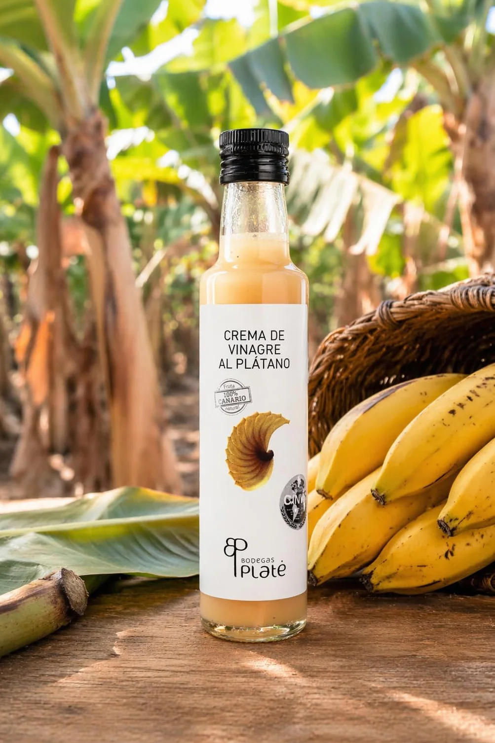 Crema de Vinagre de Plátano 250 ml | Aderezo artesanal natural vegano sin gluten