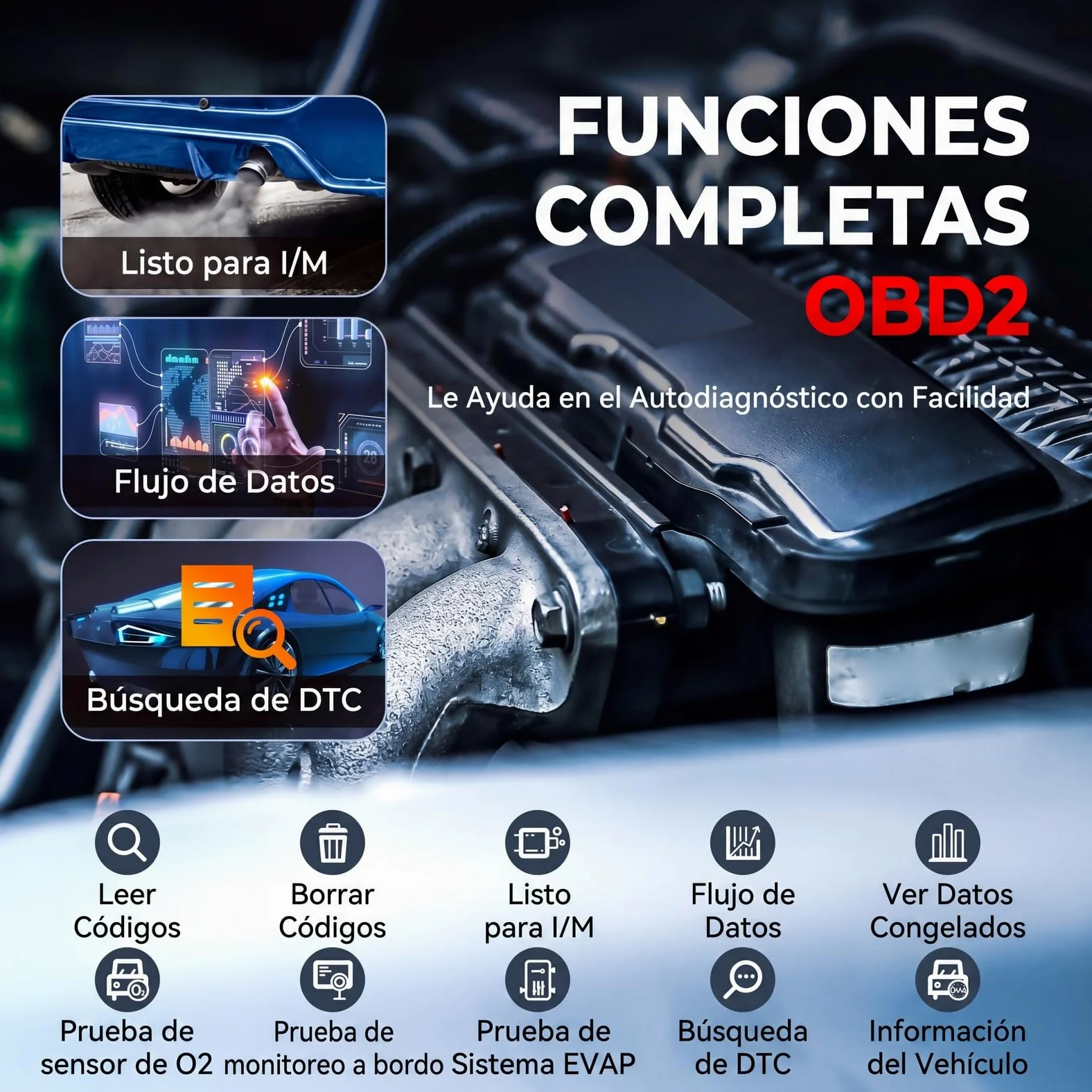 LAUNCH CRP123X V3.0 64G - Dispositivo de diagnóstico profesional OBD2 para todos los coches y marcas - Diagnóstico de 4 sistemas con reinicio: servicio de aceite EPB DPF, prueba de batería SAS/BMS