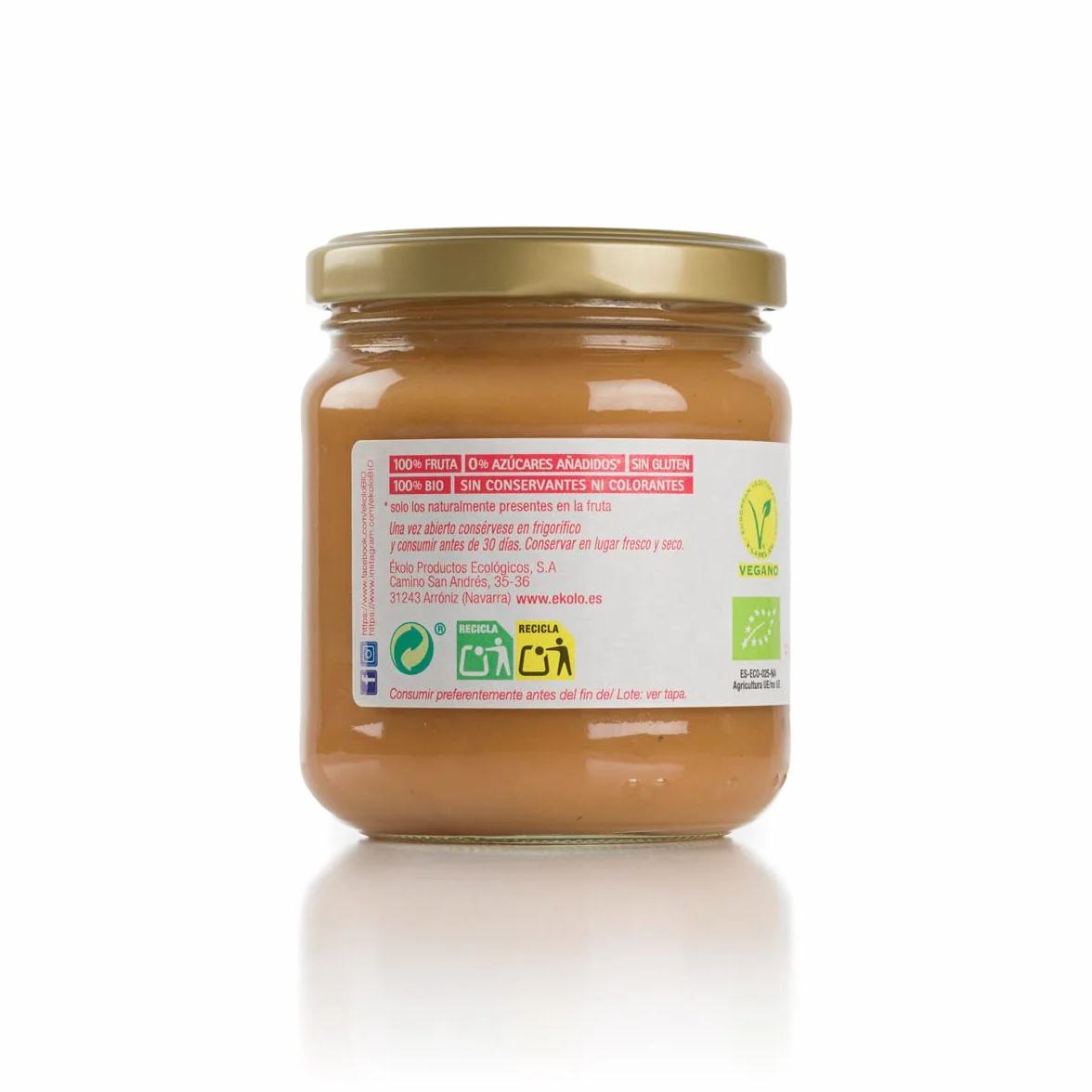 Ekolo Puré De Fruta Melocotón - Platano, Fresa, Bio 1350 ml