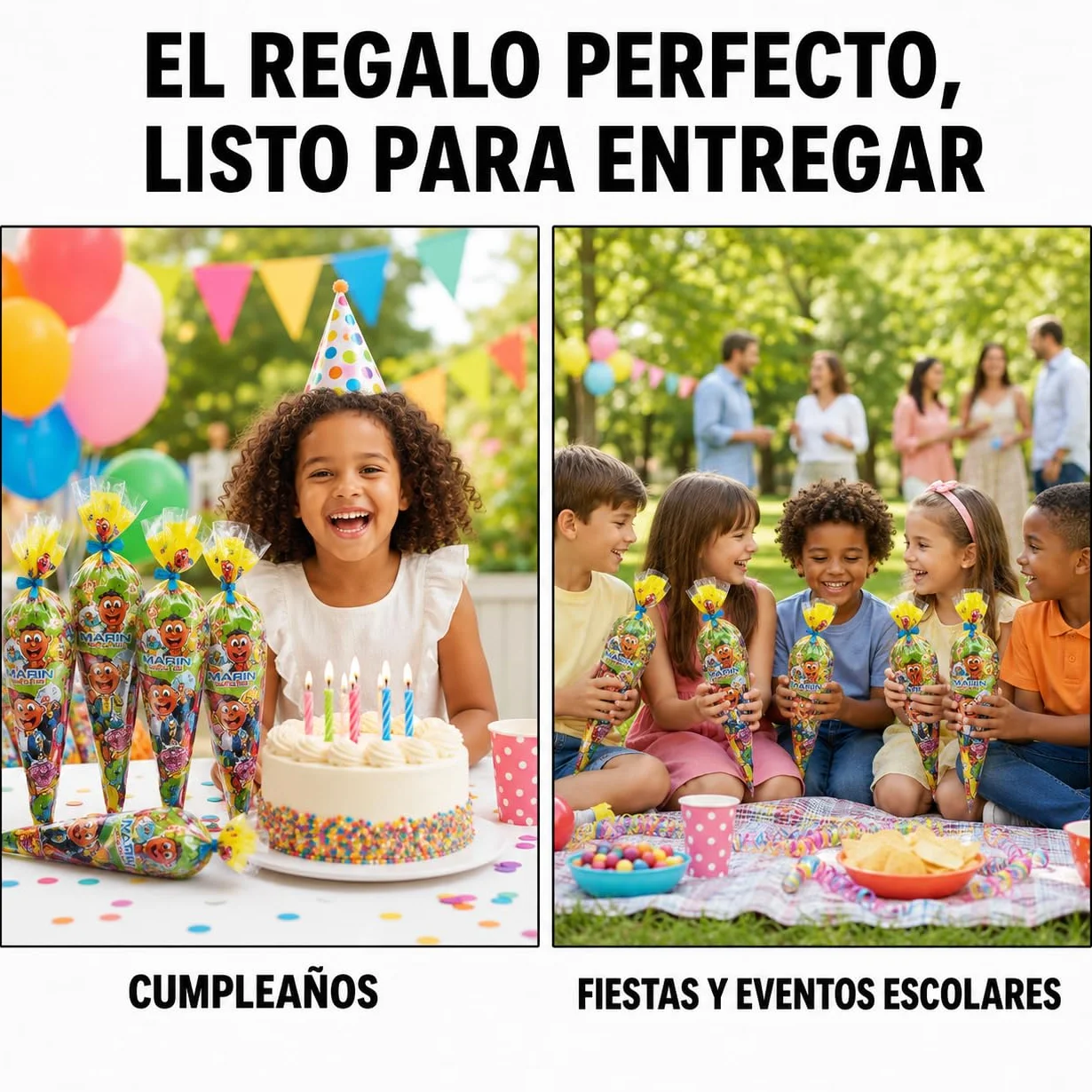 Bolsas Chuches Cumpleaños Gominolas Infantiles Surtidas Sin Gluten Fiesta Niños Regalo Piñata
