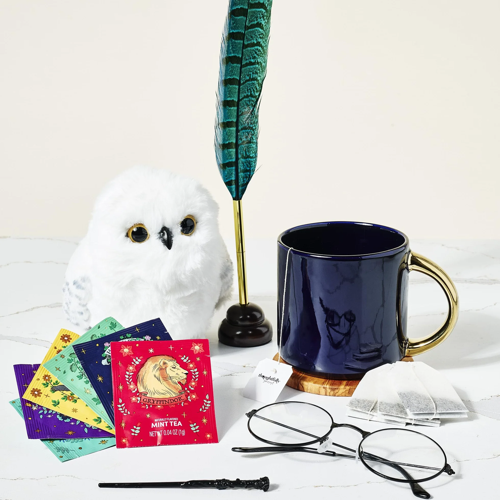 HARRY POTTER Set de regalo de té con 48 bolsitas en 6 sabores, varilla para remover