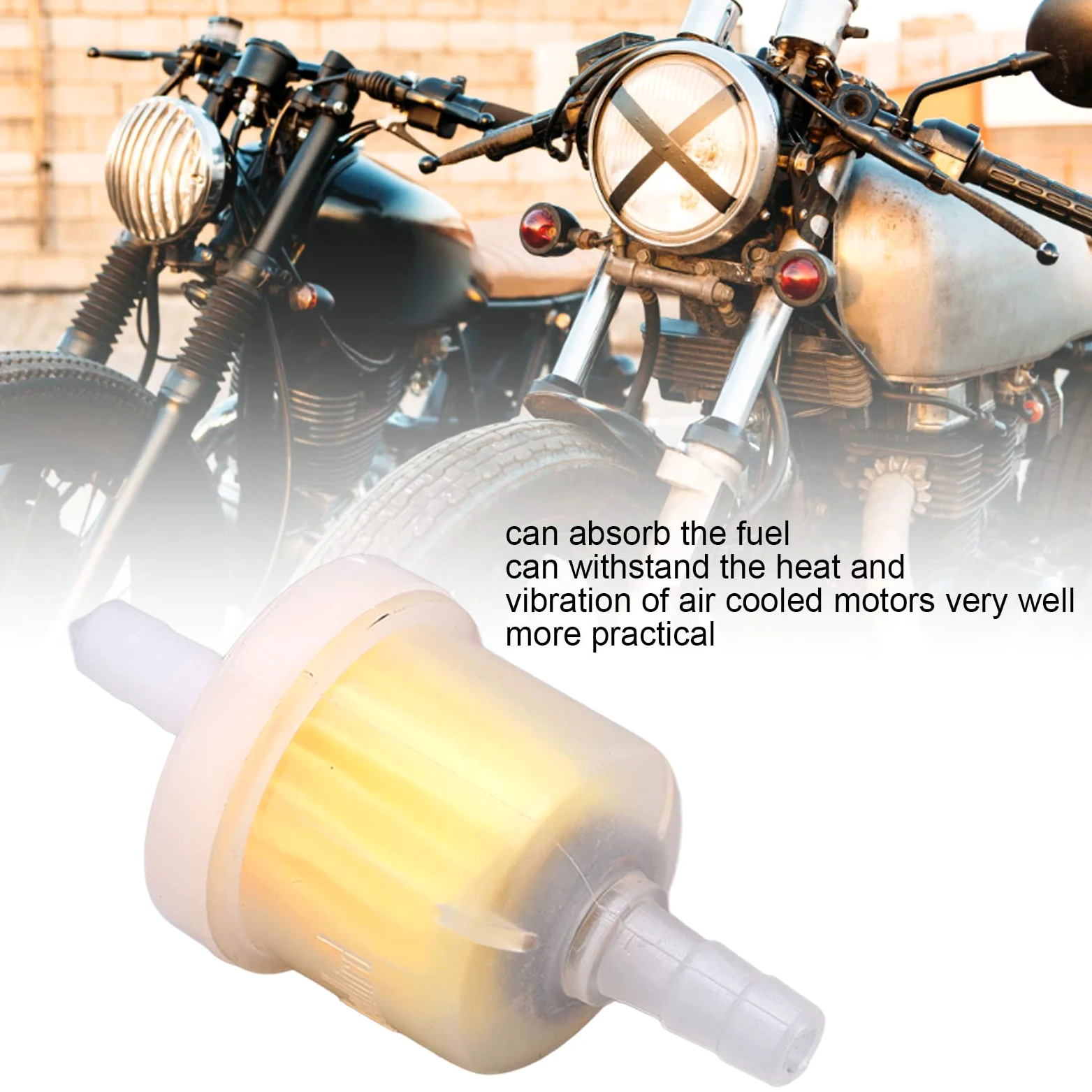 Filtro de Combustible para 10 Piezas Filtro de Combustible en línea Universal Filtro de Combustible de Alta eficiencia para Motocicletas Dirt Bikes ATV Filtro de Combustible