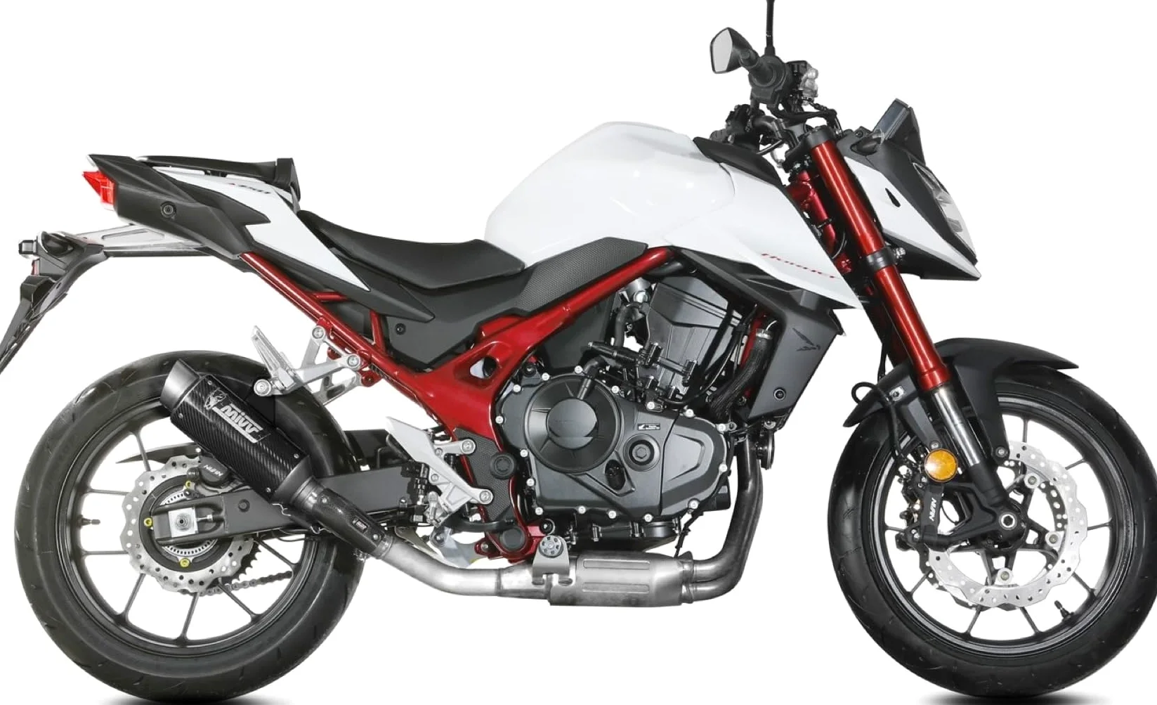 mivv tubo de escape homologado cat-oem gppro carbono compatible con honda cb750 hornet 2023 2024 mototopgun