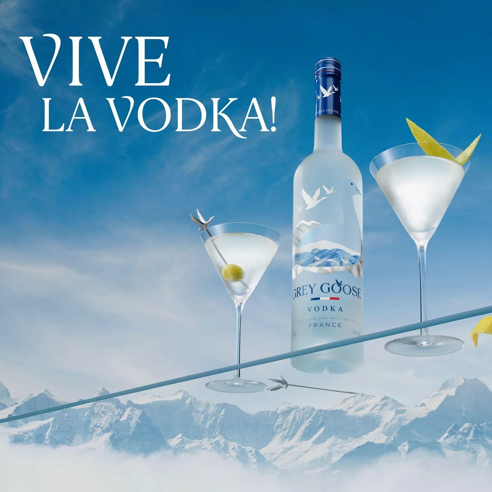 GREY GOOSE Vodka Prémium Francés 40% vol. 70 cl 700 ml