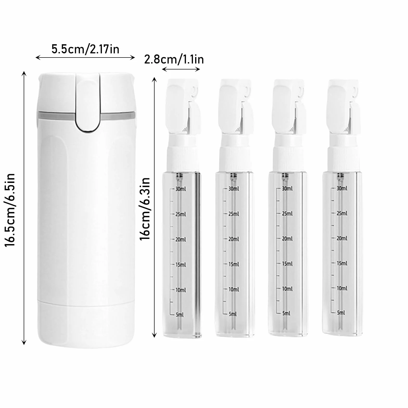 Botes Viaje Rellenables 4 en 1 Dispensador Portátil para Champú, Loción, Crema Acondicionadora Verde