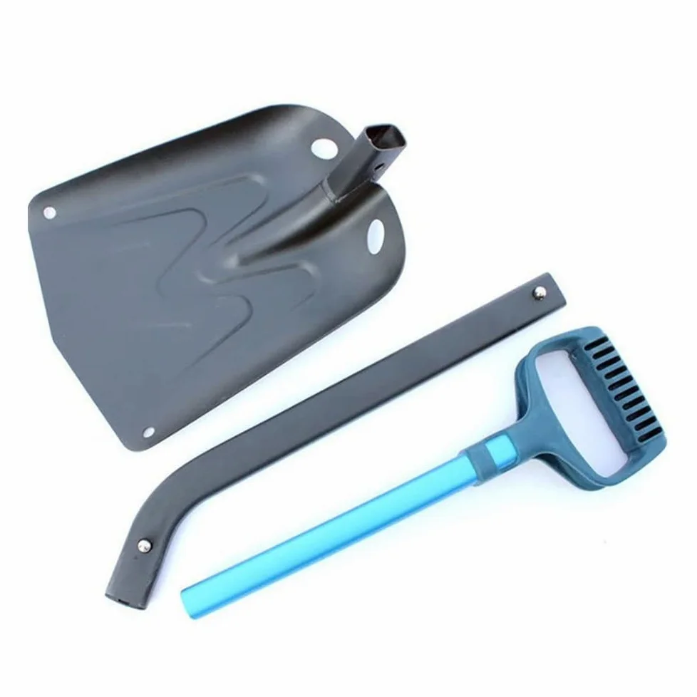 Rascador de hielo para coche Pala De Nieve Plegable Portátil Para Acampar Al Aire Libre En Coche Con Mango De Aluminio Extensible Pala De Eliminación De Hielo Retráctil Rascadores de hielo para coche