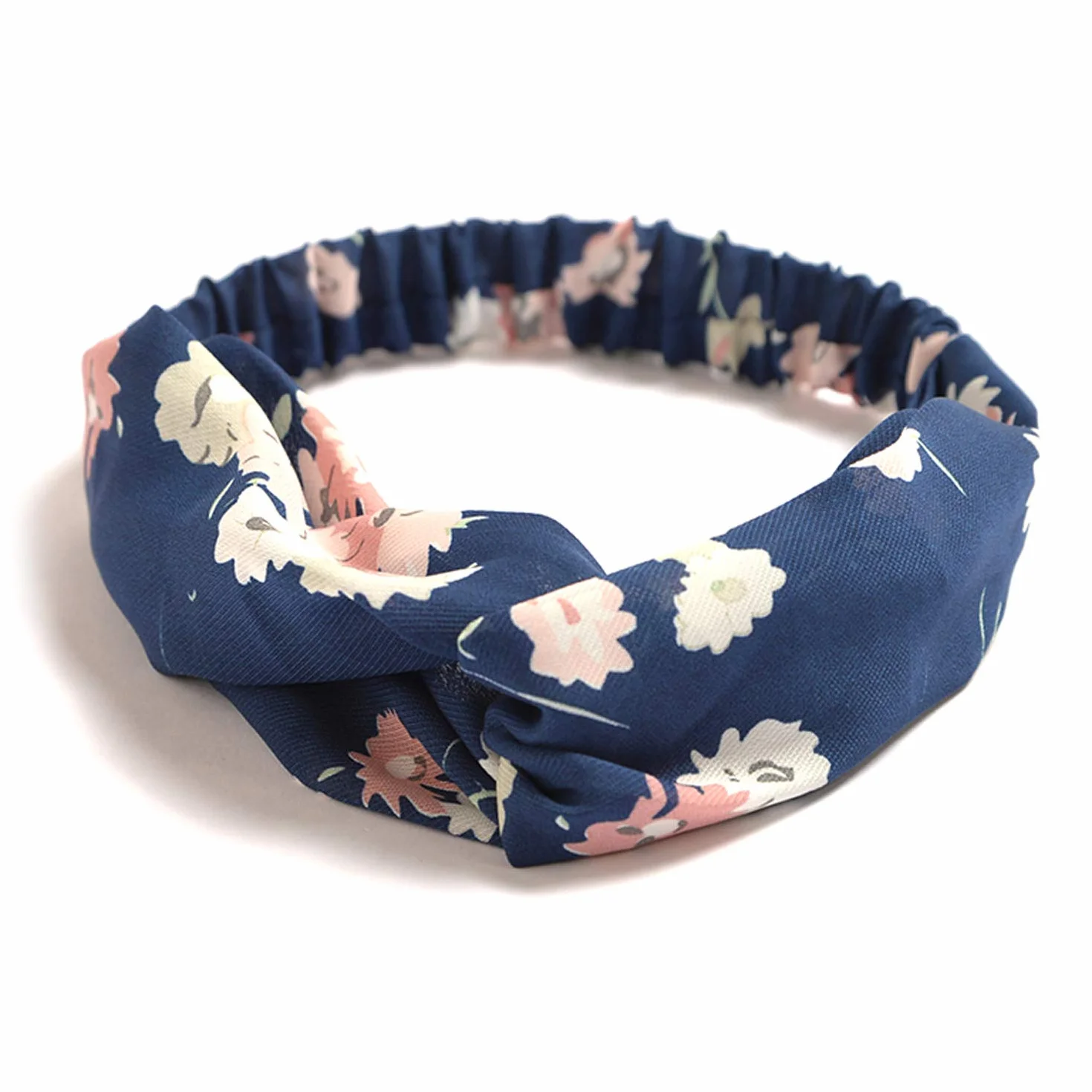 DRESHOW 10 Piezas Diademas Flor Vintage Impreso Criss Cross Anudado Elástico Banda para el Cabello Accesorios de Pelo Yoga Cabeza Wraps