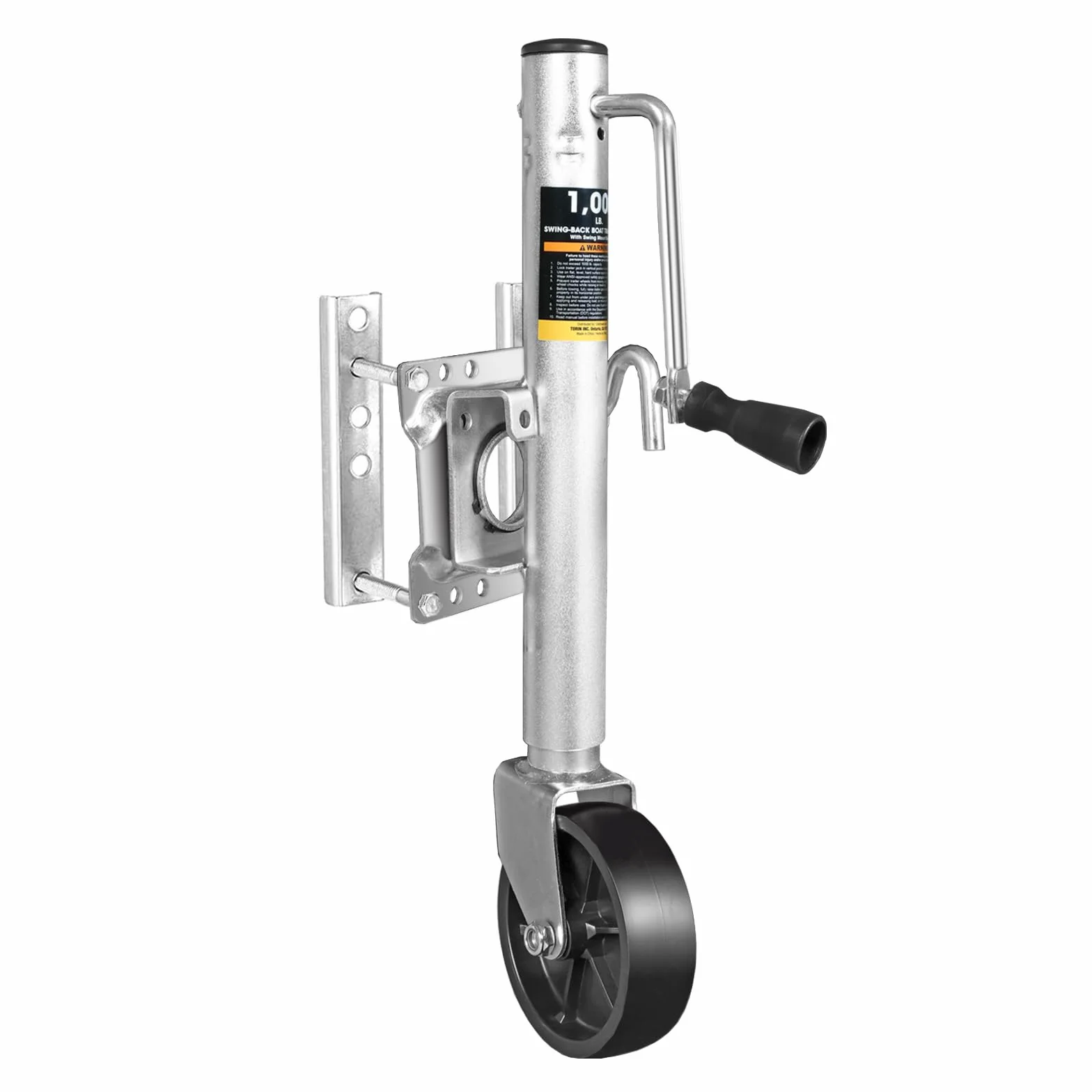 Torin ATR39001B - Gato hidráulico para Remolque, Capacidad de Carga de 453,6 kg, Rueda única