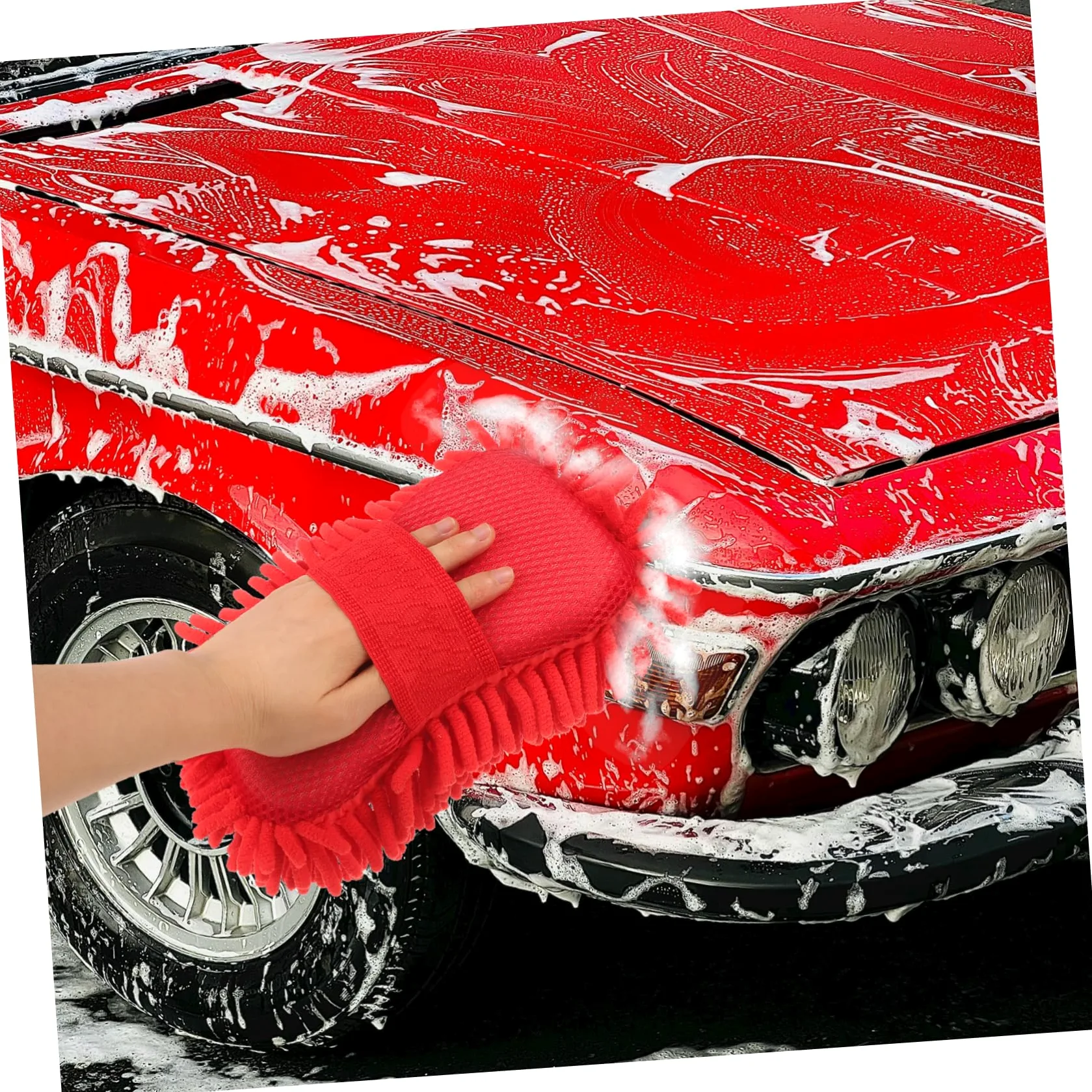 5piezas Esponja De Limpieza Ultra Absorbente para Coches Guante De Microfibra Reutilizable para Lavado De Vehículos y Limpieza De Ventanas para Automóviles y Usos El Hogar