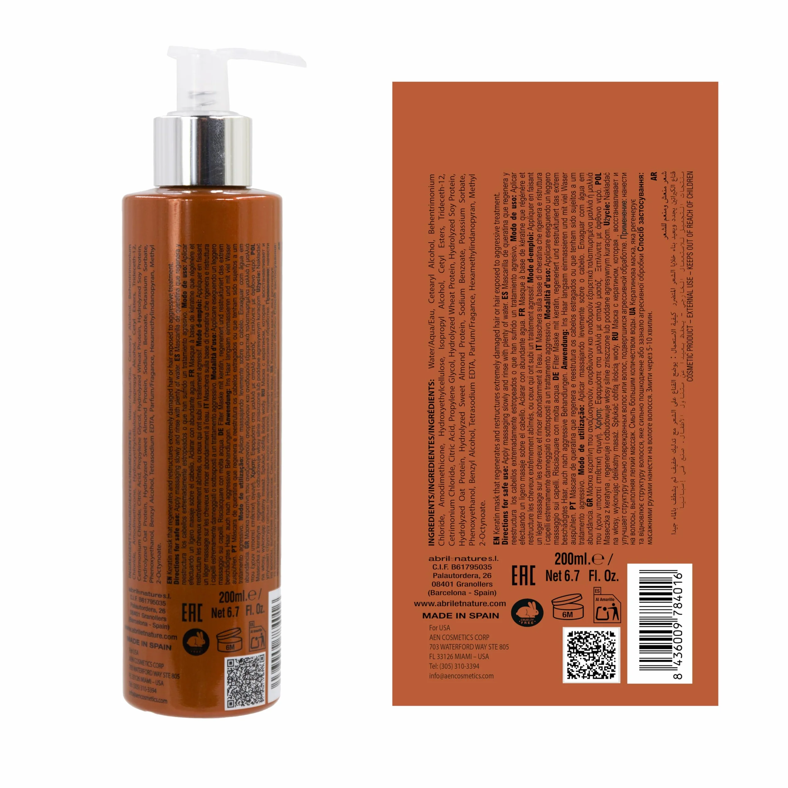 Abril et Nature Mascarilla Capilar con Queratina 200 ml