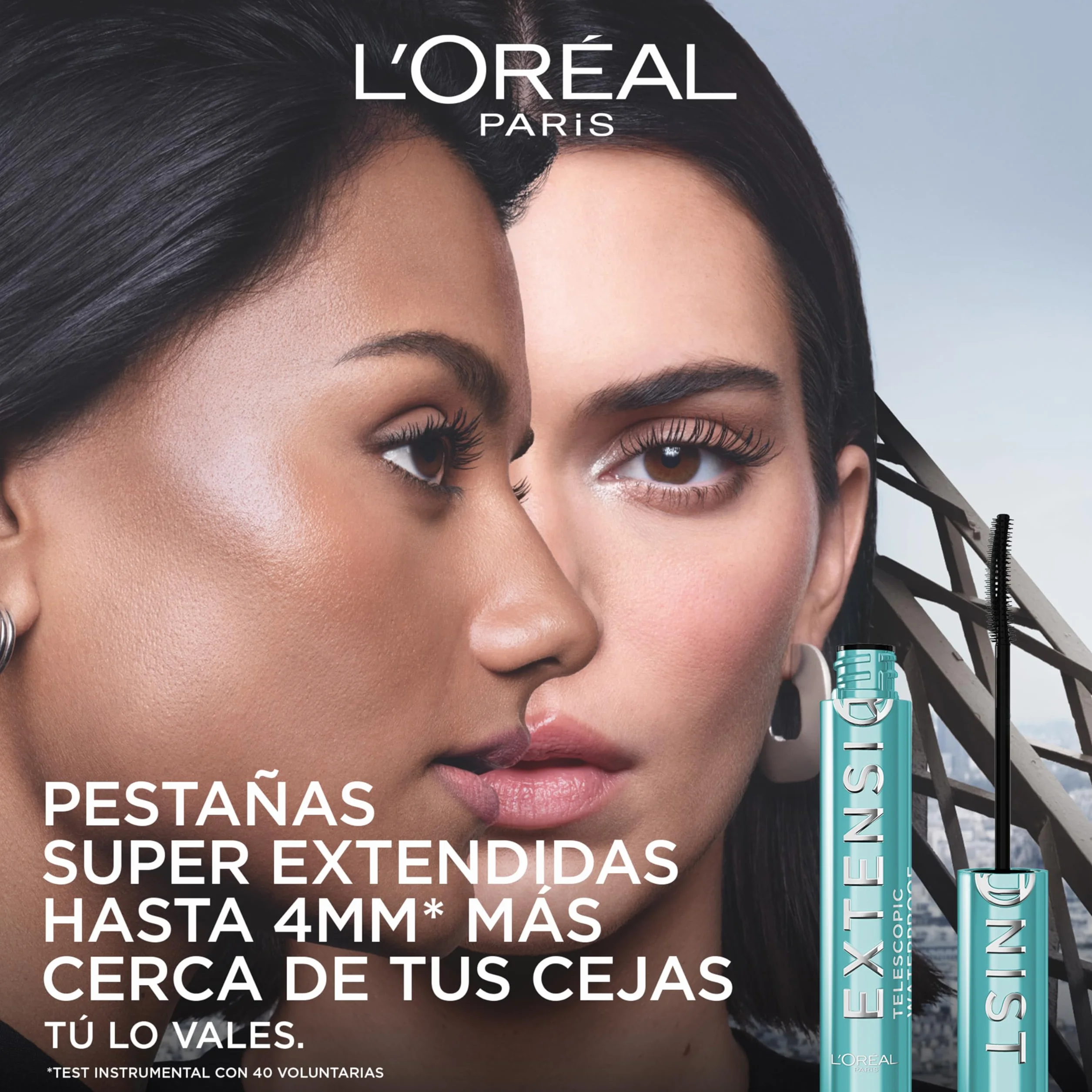 L'Oréal Paris Máscara de Pestañas Volumen y Longitud Waterproof Telescopic Extensionist 9,9 ml