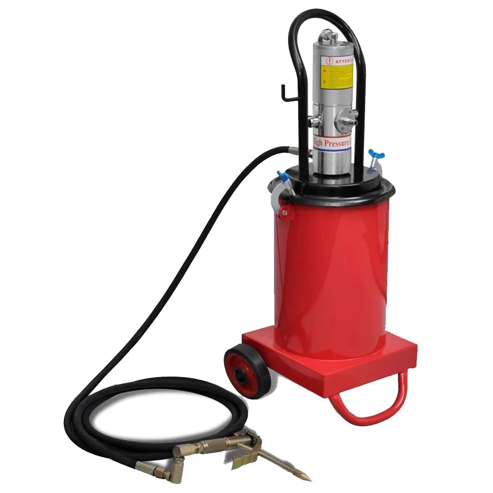 Generic Inyector de Grasa Neumático de 12 Litros, Herramienta de Lubricación para Automóviles, Barcos, Ingeniería y Talleres, Fácil de Manejar con Ruedas Giratorias, Alta Presión, bajo
