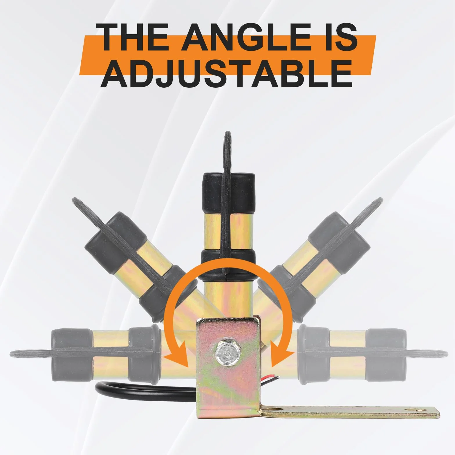 CPROSP Soporte Rotativo para Tractores Universal, Soporte Luz Giratoria con Cable y Tapa de Goma, Ángulo Ajustable