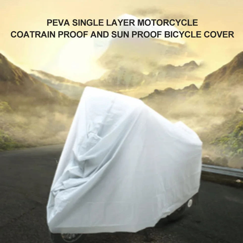 Funda para Moto, Funda Moto Impermeable, Motocicleta Protector UV para Exteriores, Cubierta para Scooter de Motor, Cubierta de Motocicleta Protector UV para Exteriores 240×140cm, Plata