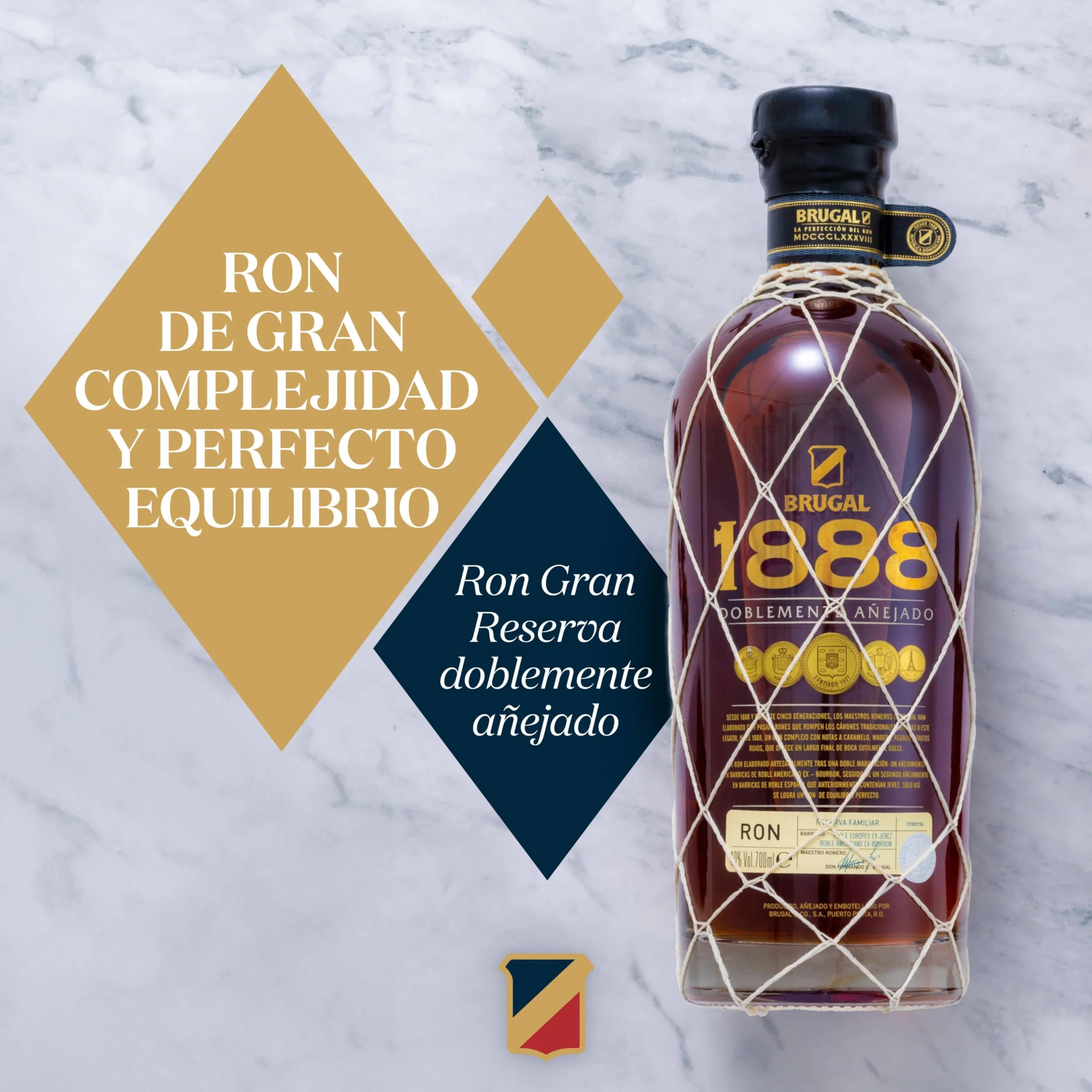 Brugal 1888 Gran Reserva Ron Dominicano Doblemente Añejado 70cl