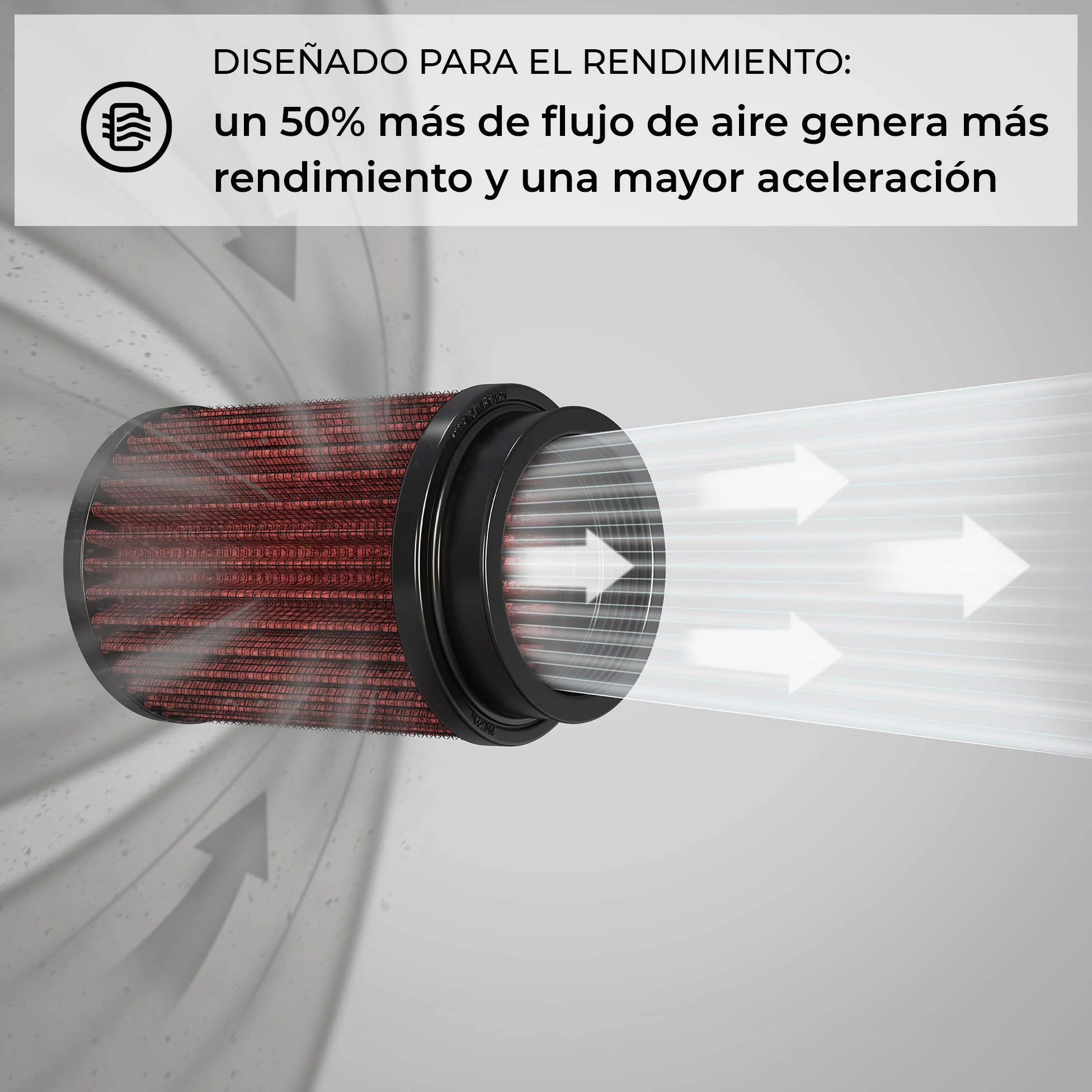K&N RC-1060 Alto Rendimiento con Abrazadera Universal Filtro de Aire, Cromo Coche y Moto