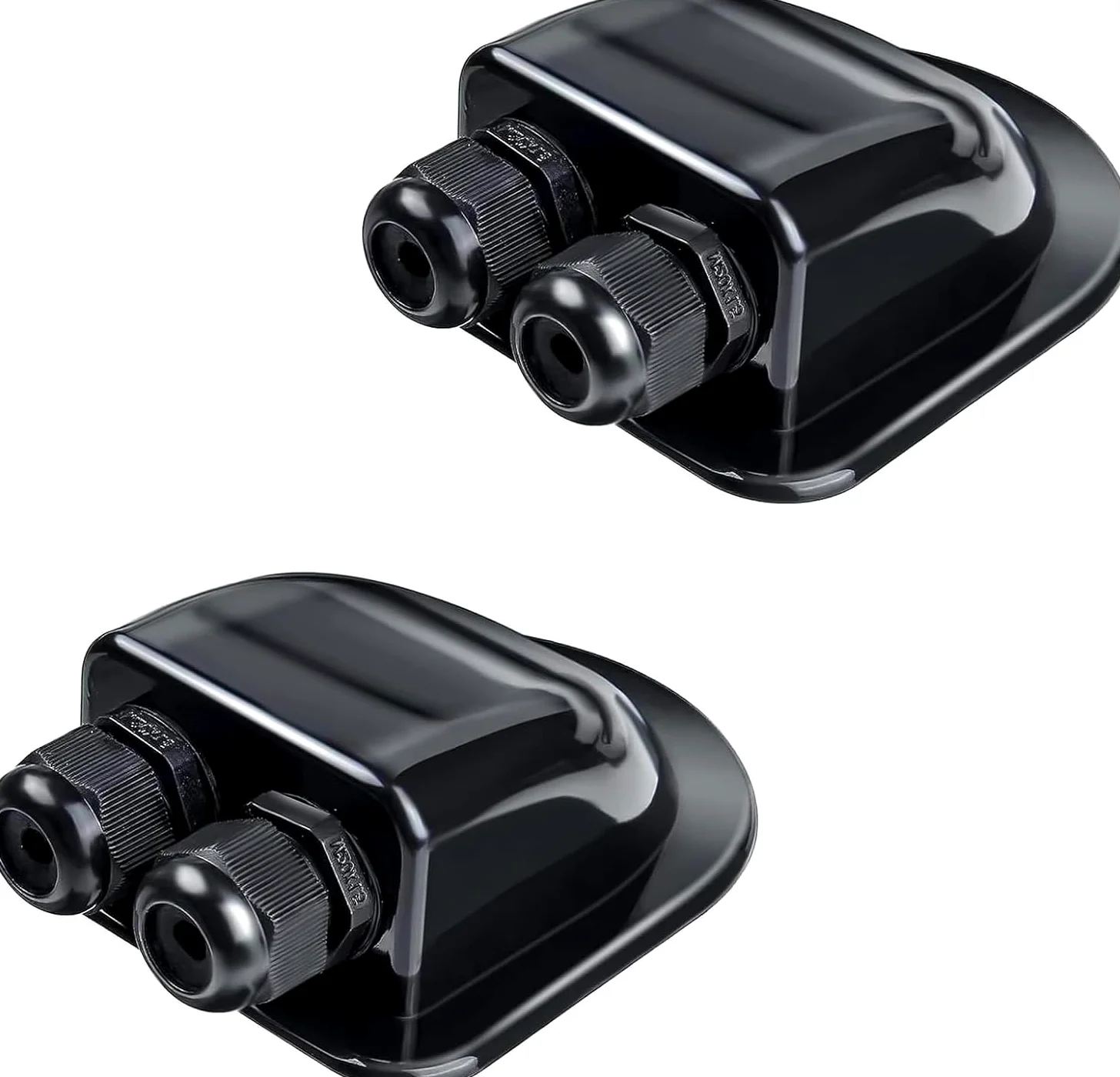 Negro 2 piezas de pasador de techo, pasador de cable, resistente al agua, para instalación solar, autocaravana, barco, aire acondicionado