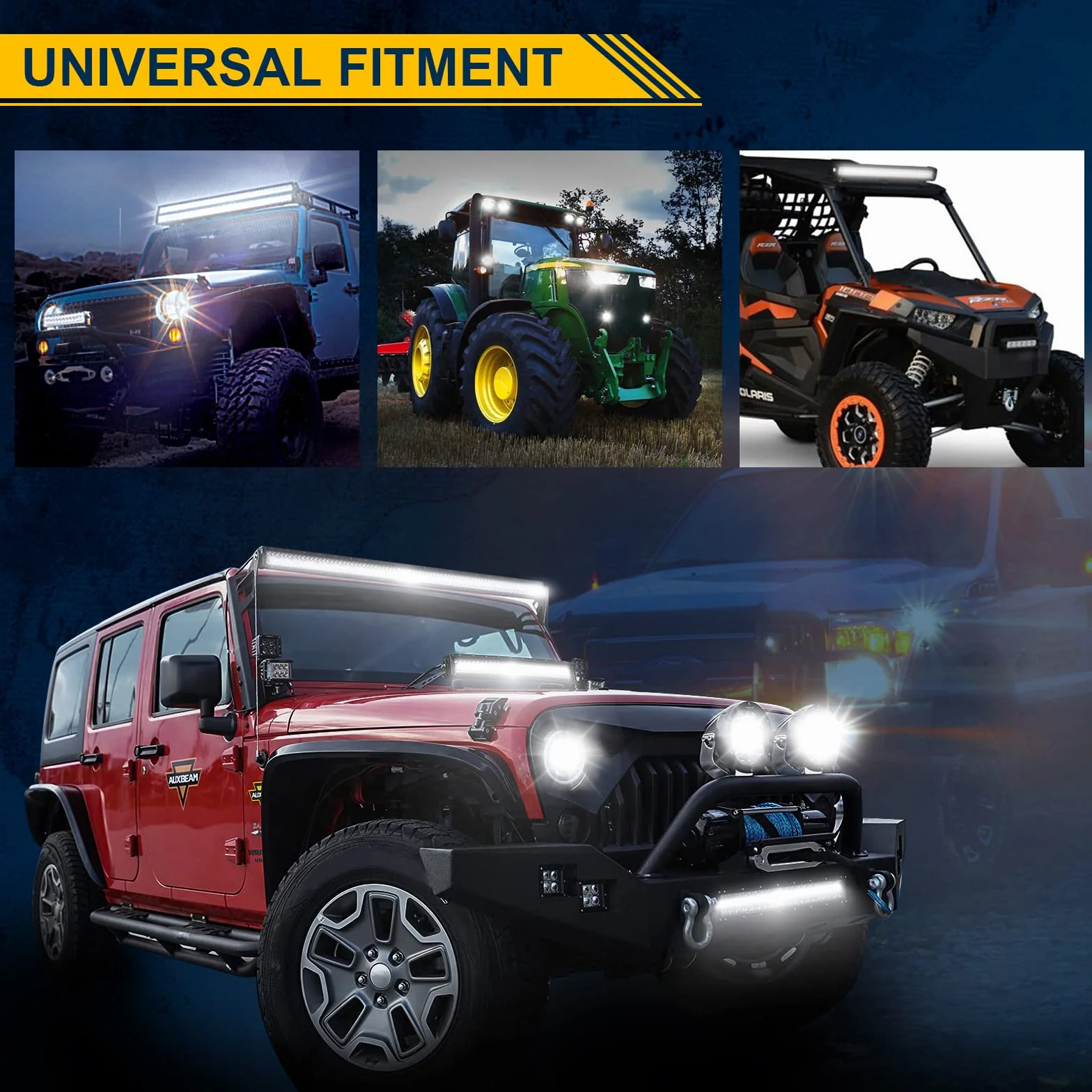 Auto 4 x 4 barra LED 100 cm 540 W barra luminosa LED de trabajo con 12 V haz de cableado, foco e inundación Rampa LED luces faro LED para coche, tractor, camión, quad, barco, SUV 4 x 4
