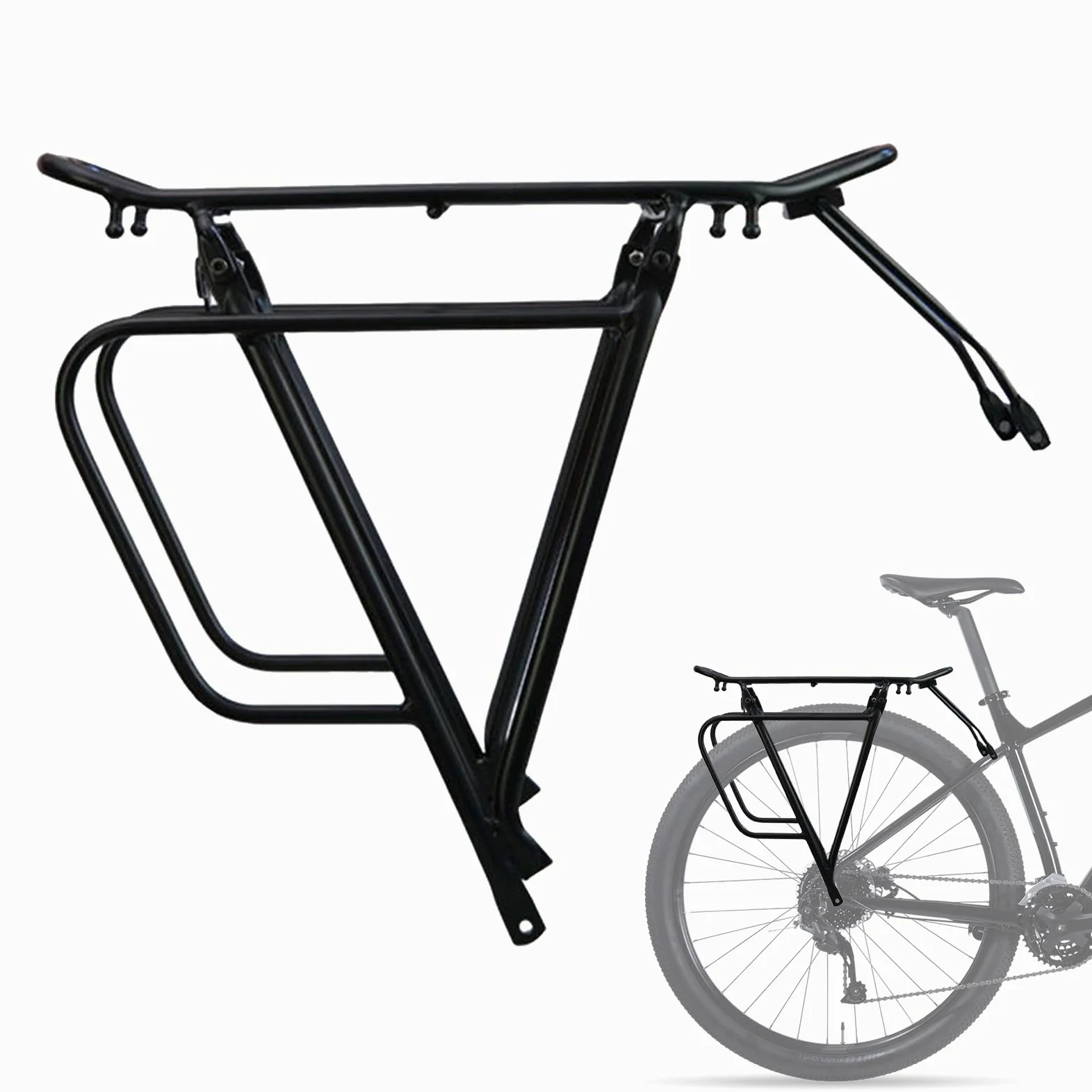 Portabicicletas, Portabicicletas,Soporte de metal para de carga fuerte | Accesorios de ciclismo Portaequipajes para viajes, soporte para equipos de ciclismo, portaequipajes para actividades al aire li