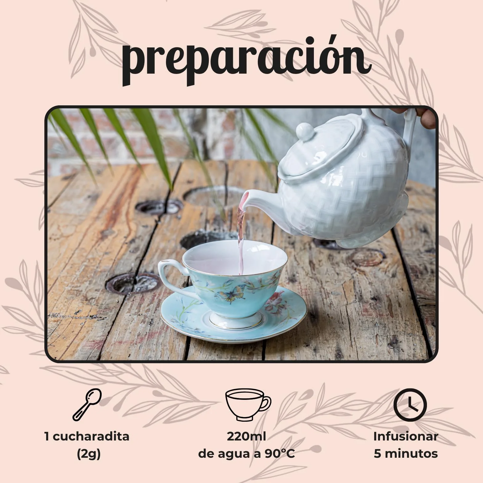 FUSIONATE Rooibos Cacao y Coco 150g Alternativa Chocolate Caliente Infusión Sin Cafeína