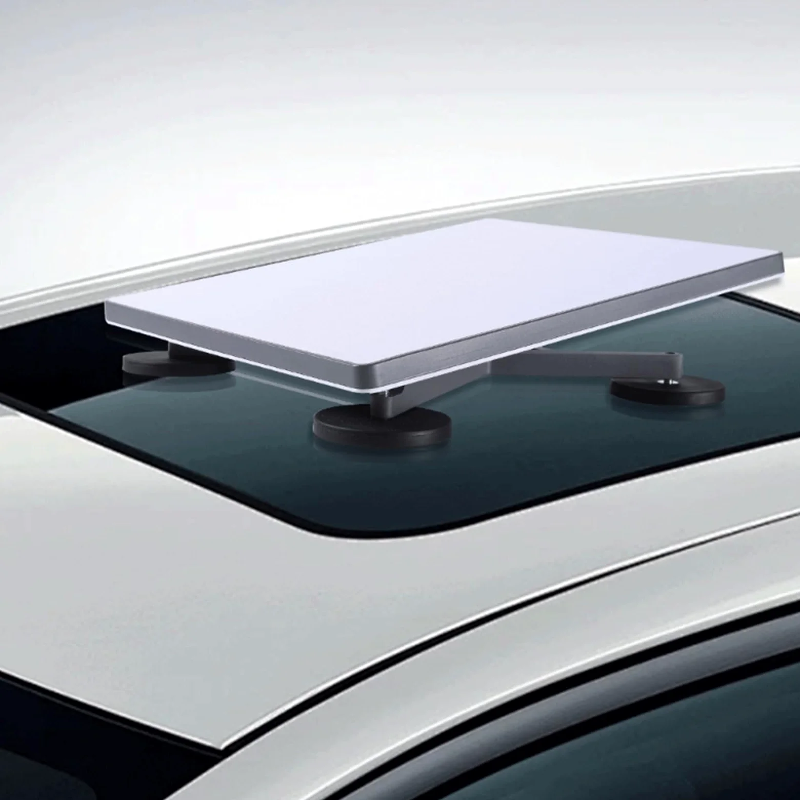 Soporte de receptor de señales de vehículo compacto hecho de aleación de aluminio para una conexión fiable en carreteras y viajes de camping, techo de coche, soporte portátil para clima en