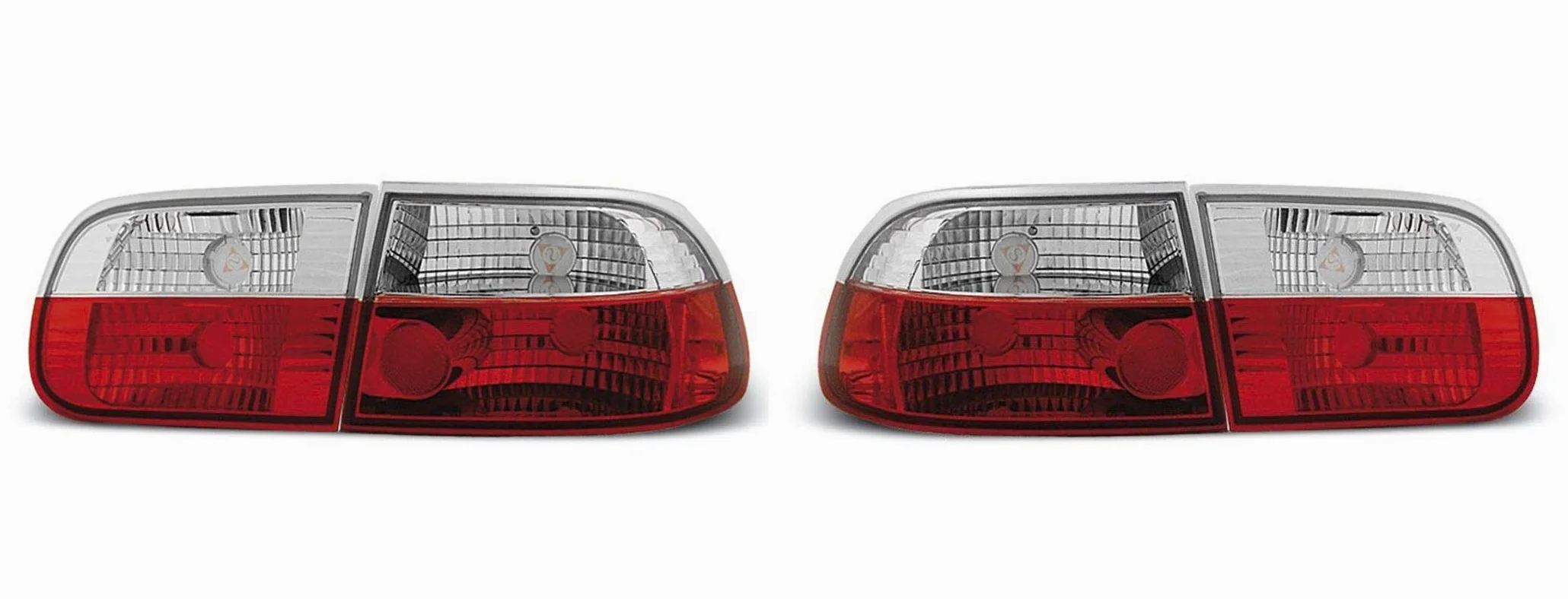Luces traseras VR-1851 - Conjunto de luces traseras portalamparas coche (1 par, lado del conductor y del pasajero, color rojo y blanco)