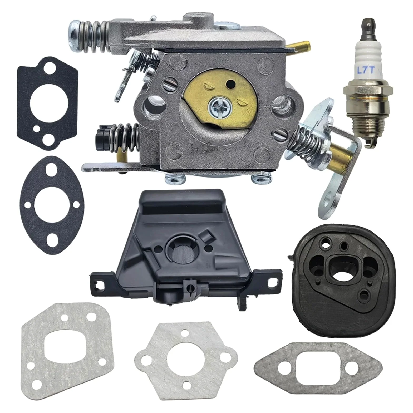 Ajuste for Partner 350 351 370 371 420 for W-A-L-B-R-O 33-29 W junta bujía reemplazar 5300718-21 motosierra colector de admisión de carburador